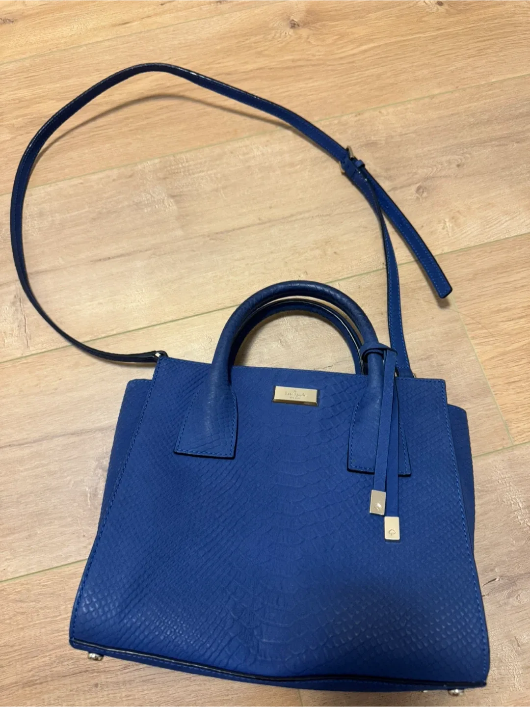 Kate Spade Blue Leather Satchel thumbnail