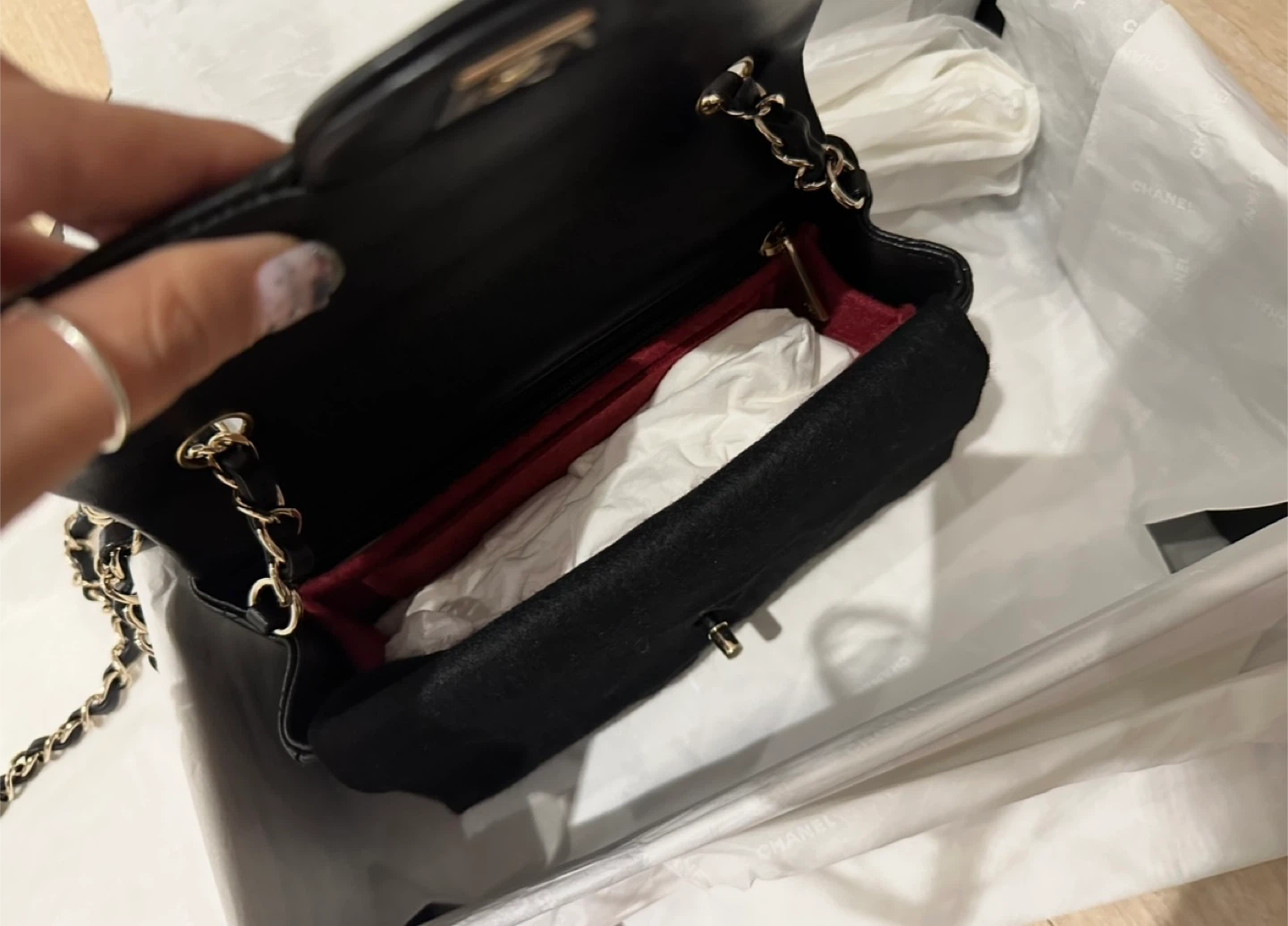 Chanel Black Classic mini Flap Bag - photo 4