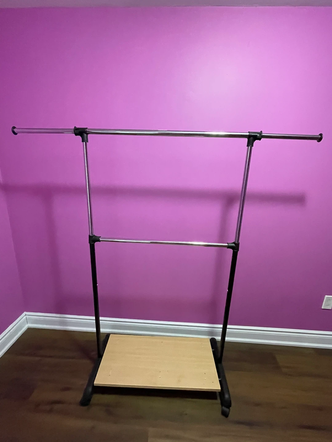 Adjustable Double Rod Clothing Rack