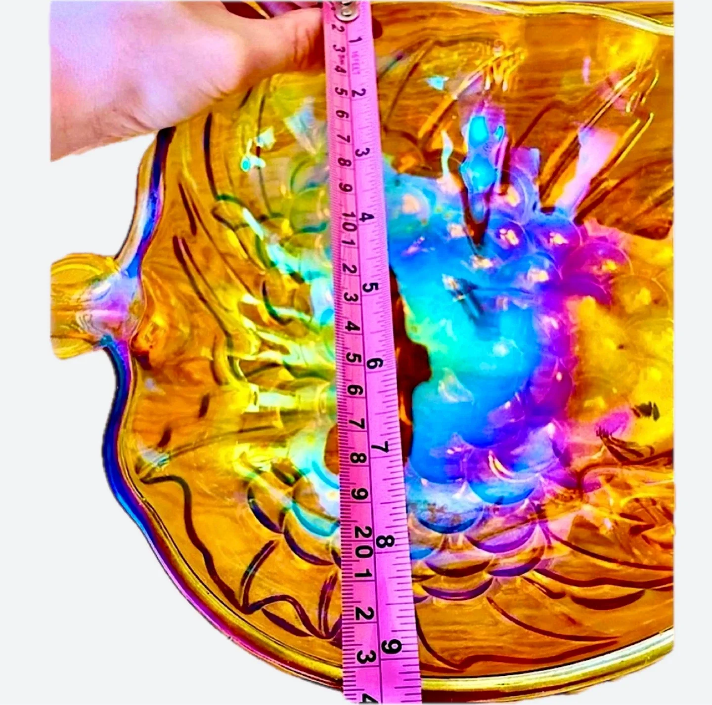 Vintage Indiana Carnival Glass XL Fruit Bowl image indicator(9)