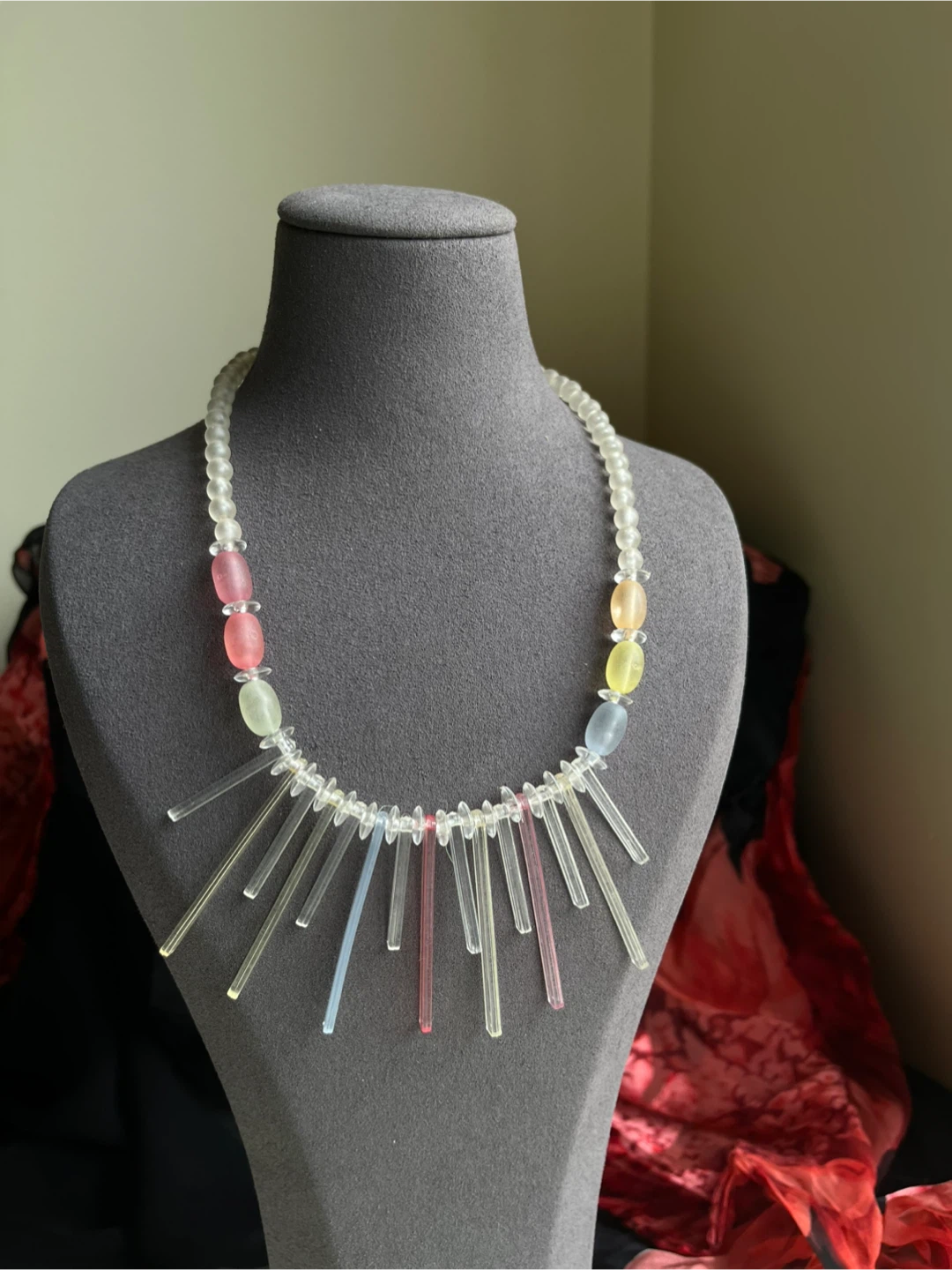 Y2K Rare Vintage icicle Beaded Necklace - photo 3
