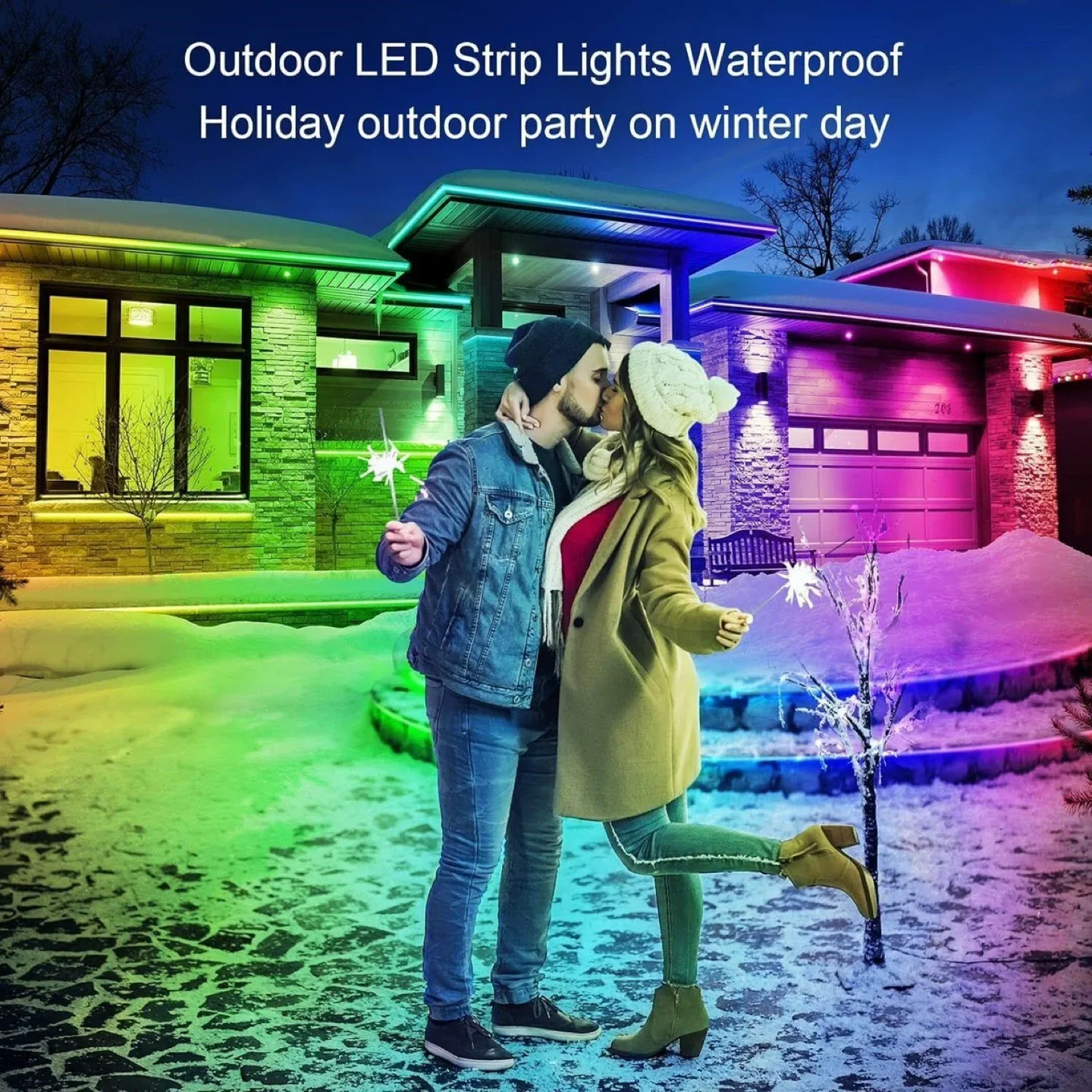 300FT BT Outdoor LED Strip Lights, RGB image indicator(7)