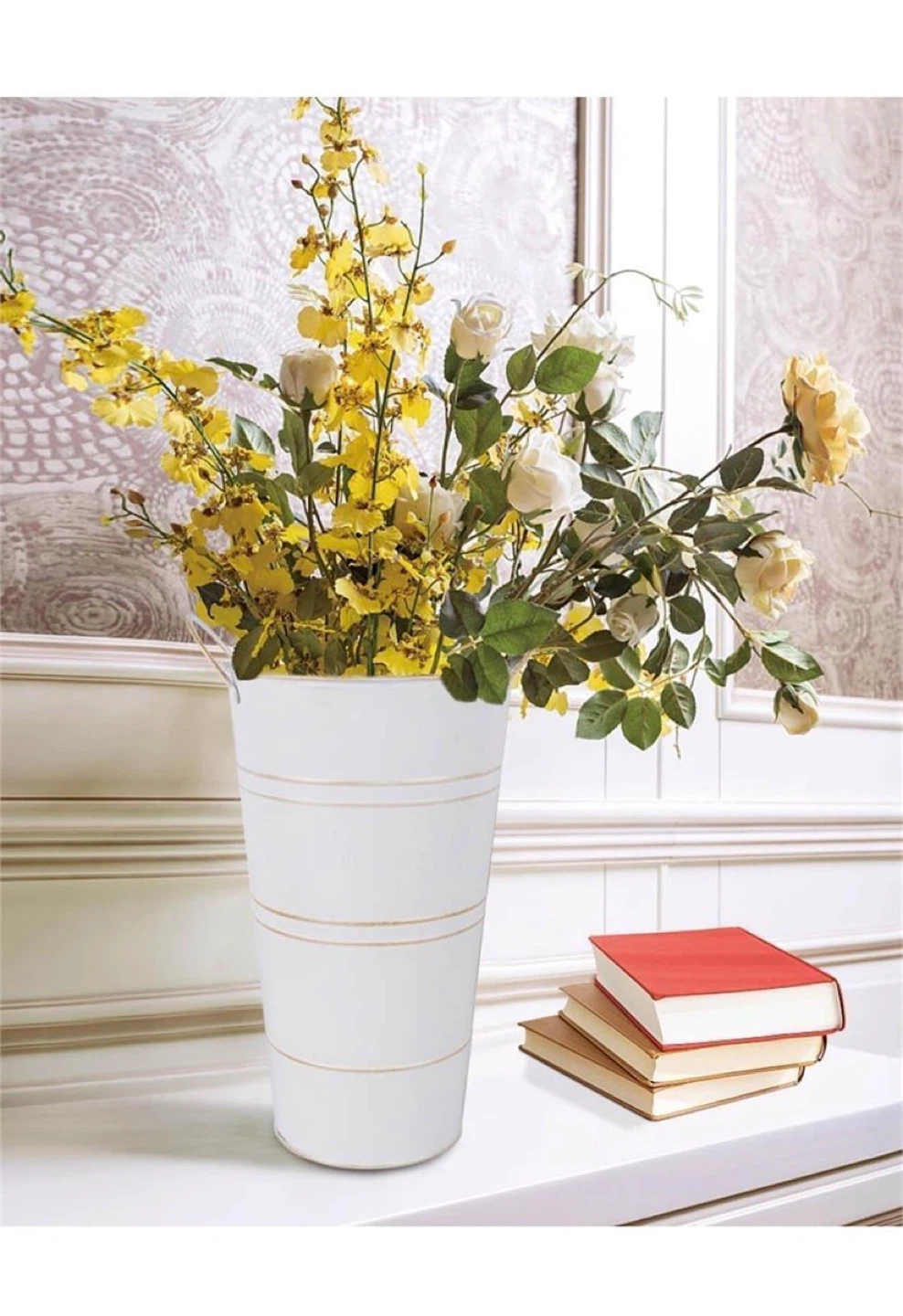 12") Galvanized Flower Metal Vases 6pk - photo 2