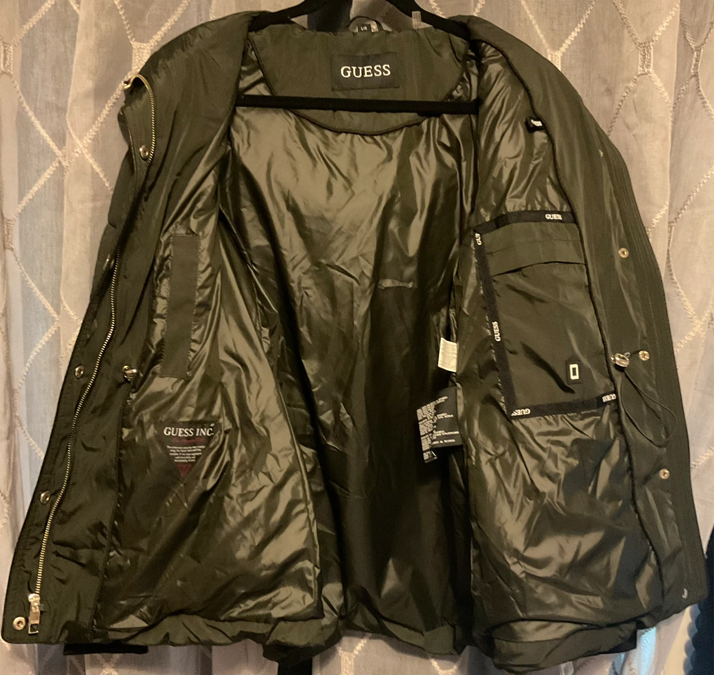 GUESS Olive Green Puffer Jacket - photo 3