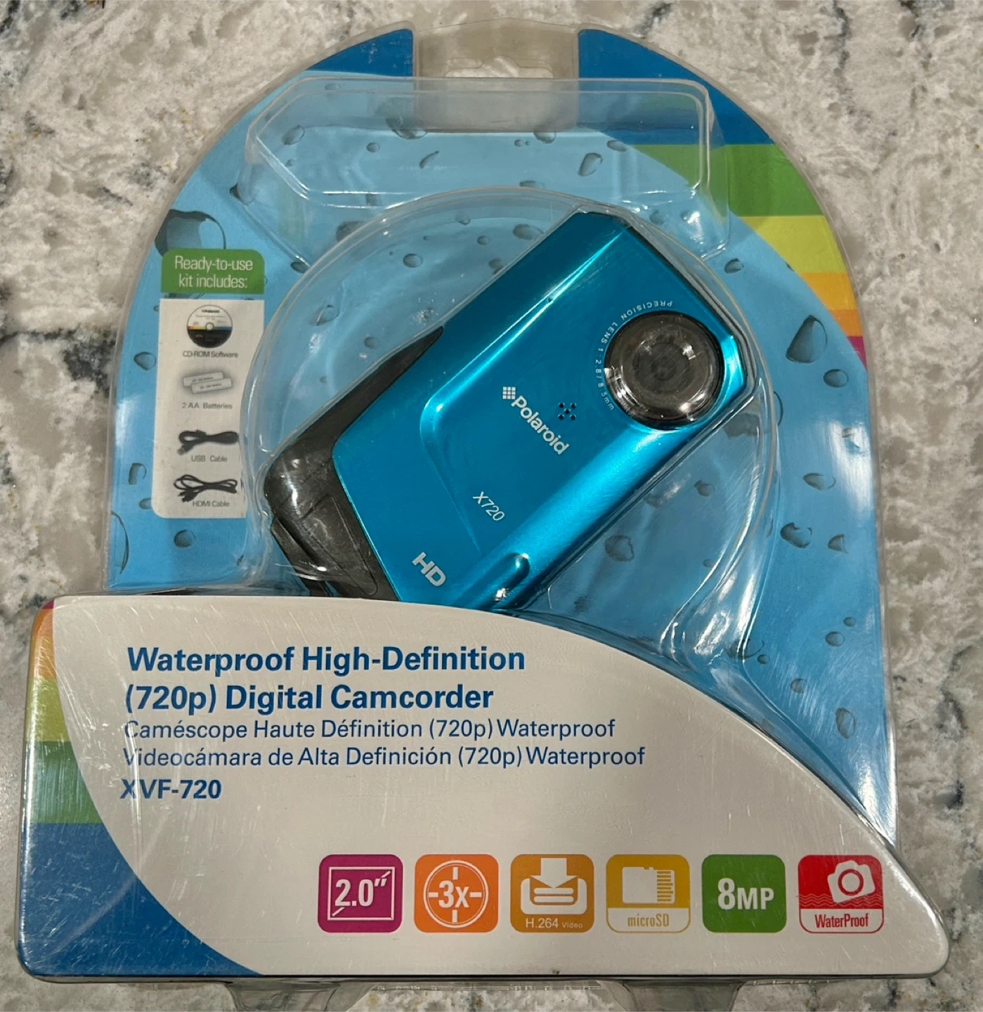 Polaroid X720 Waterproof HD Digital Camcorder Karrot