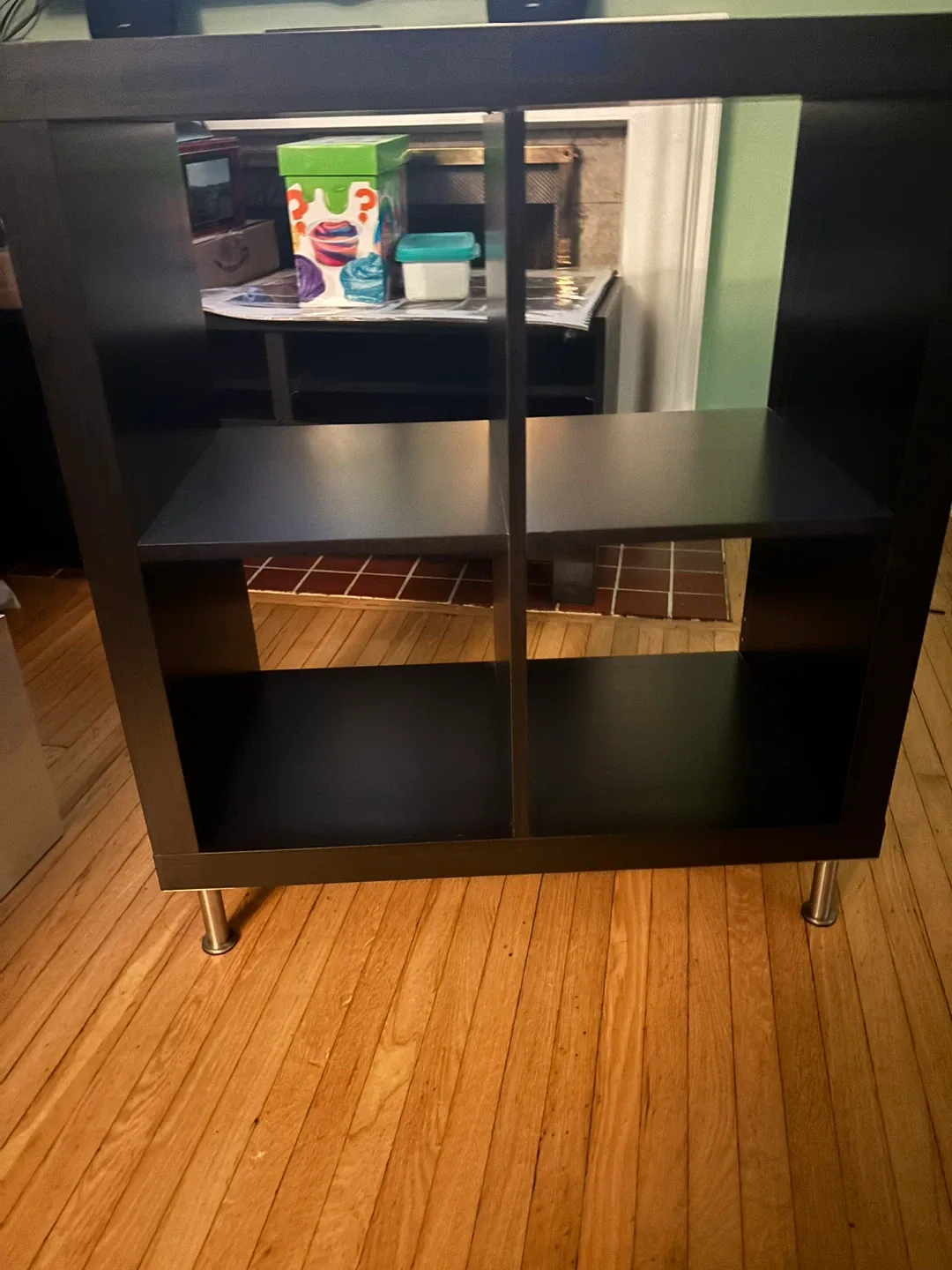 Black 4-Cube Storage Shelf image indicator(4)