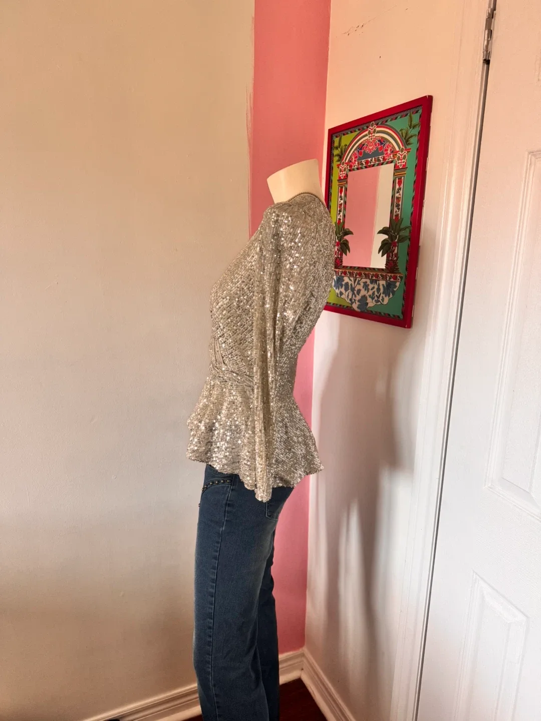 Silver Sequin Wrap Top image indicator(2)