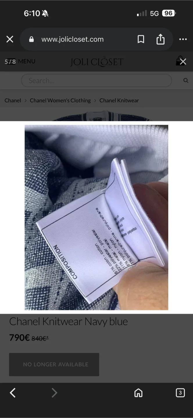 Chanel Knitwear Navy Blue image indicator(2)