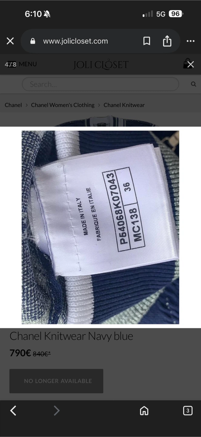 Chanel Knitwear Navy Blue - photo 3