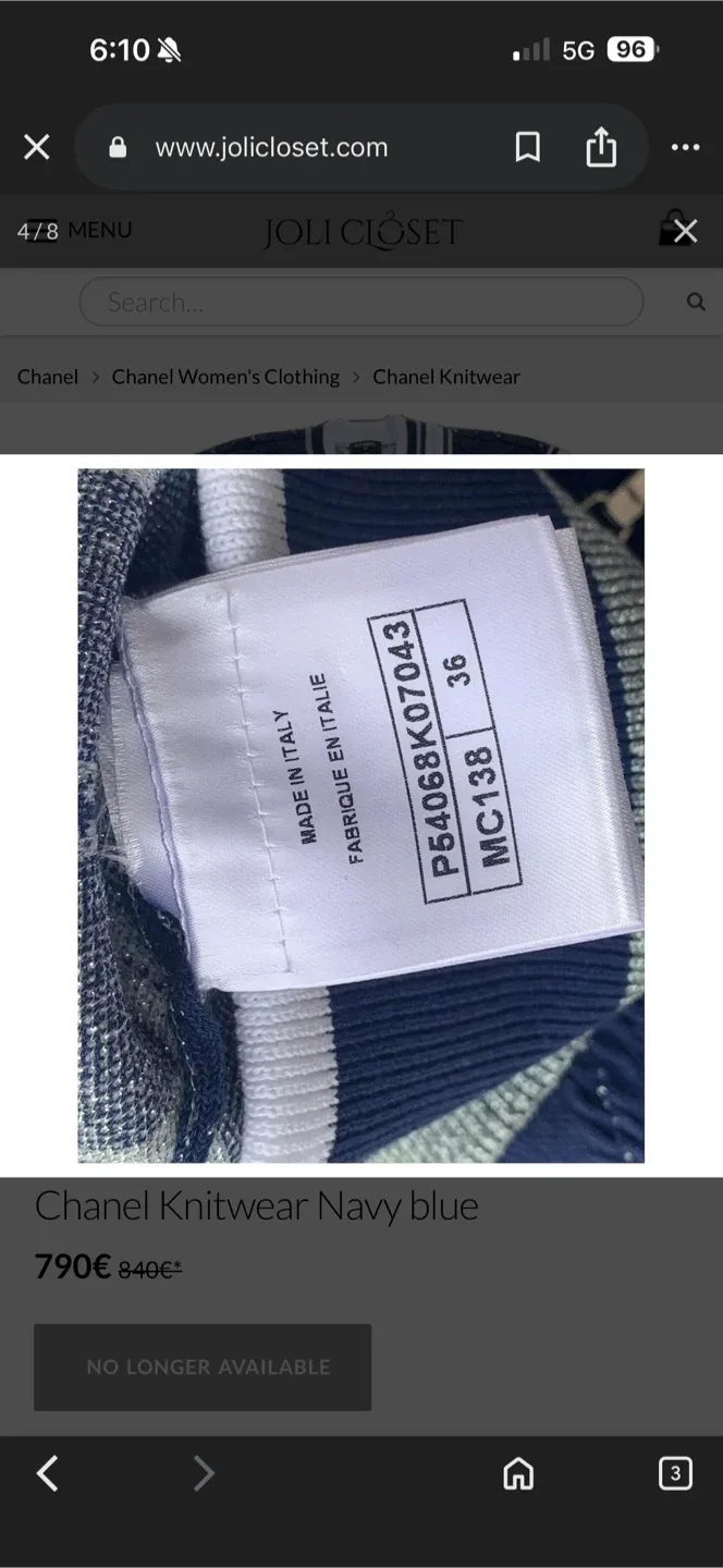 Chanel Knitwear Navy Blue image indicator(3)