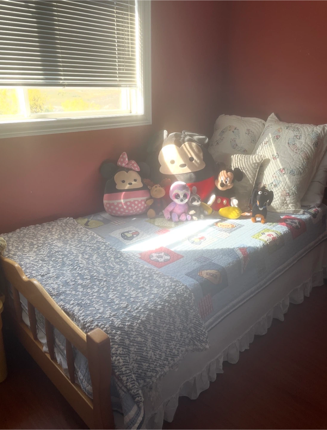 Twin size bed.
