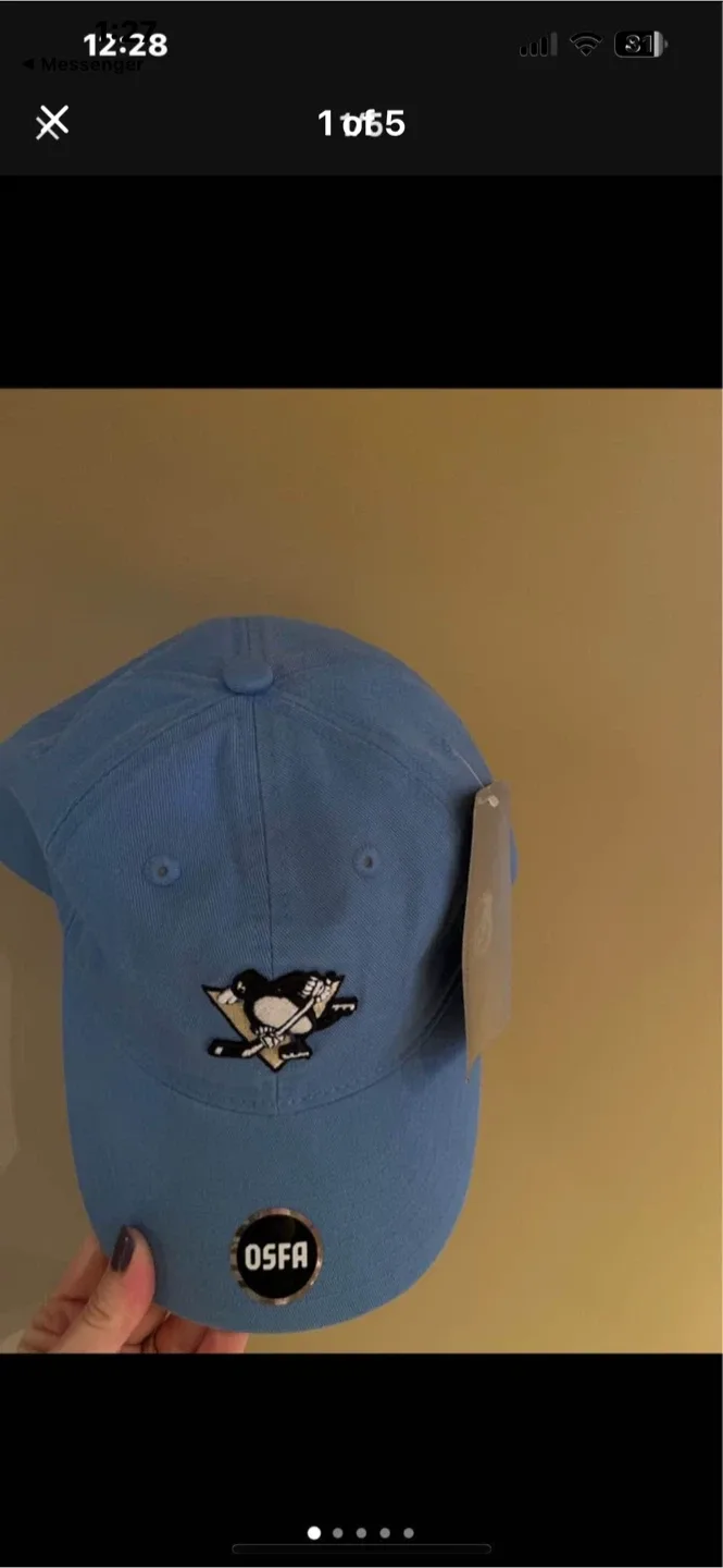 Pittsburgh Penguins Baseball Cap - Light Blue, OSFA thumbnail