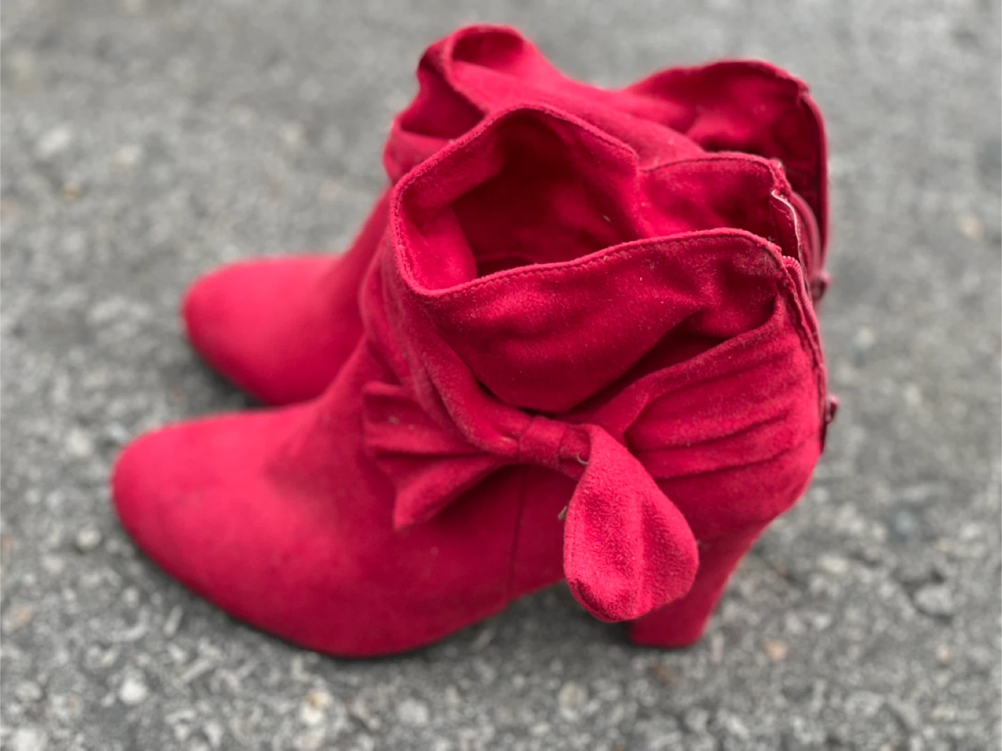 Red Ankle Boots - Size 8.5