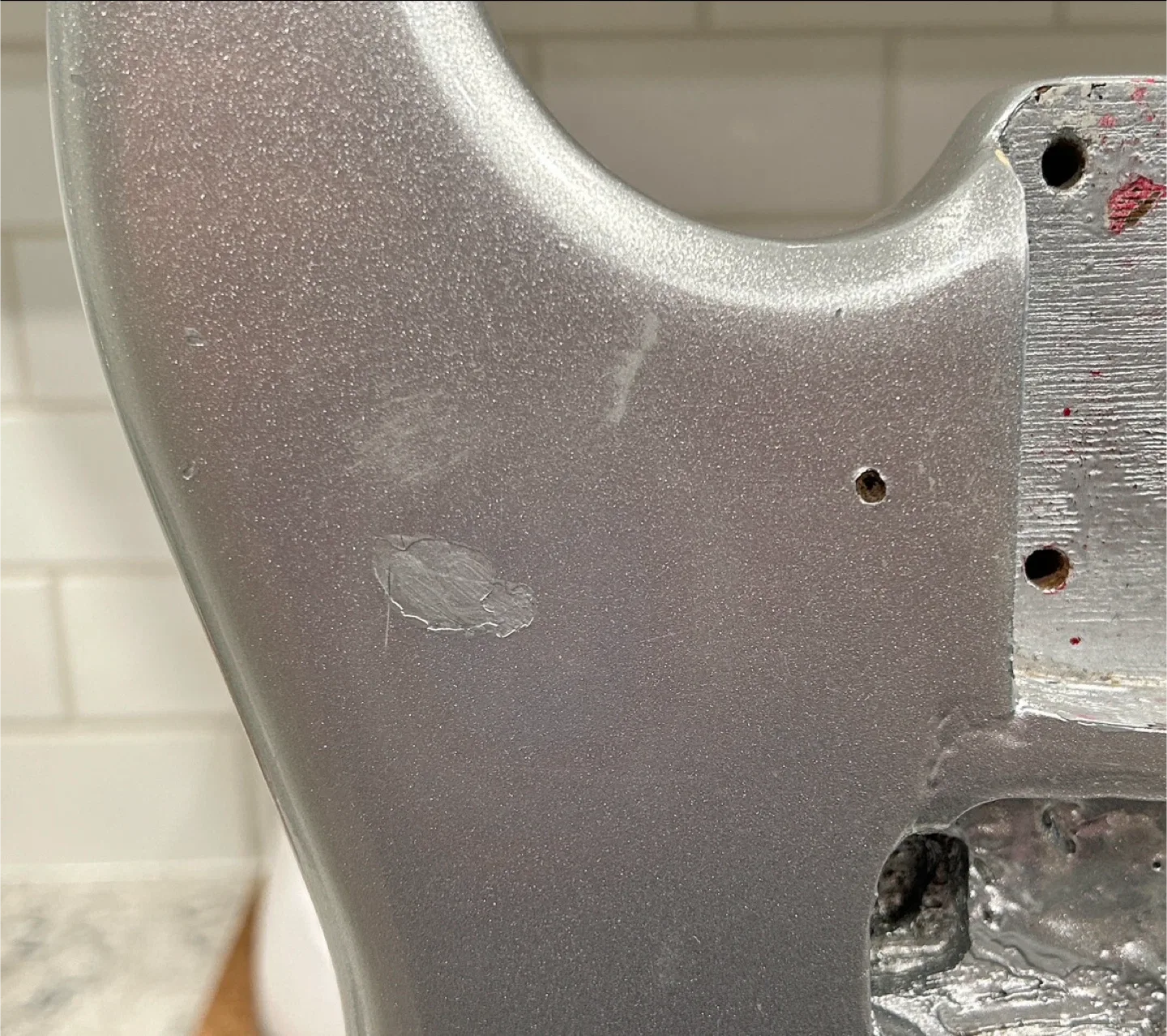 Silver Electric Guitar Body image indicator(8)