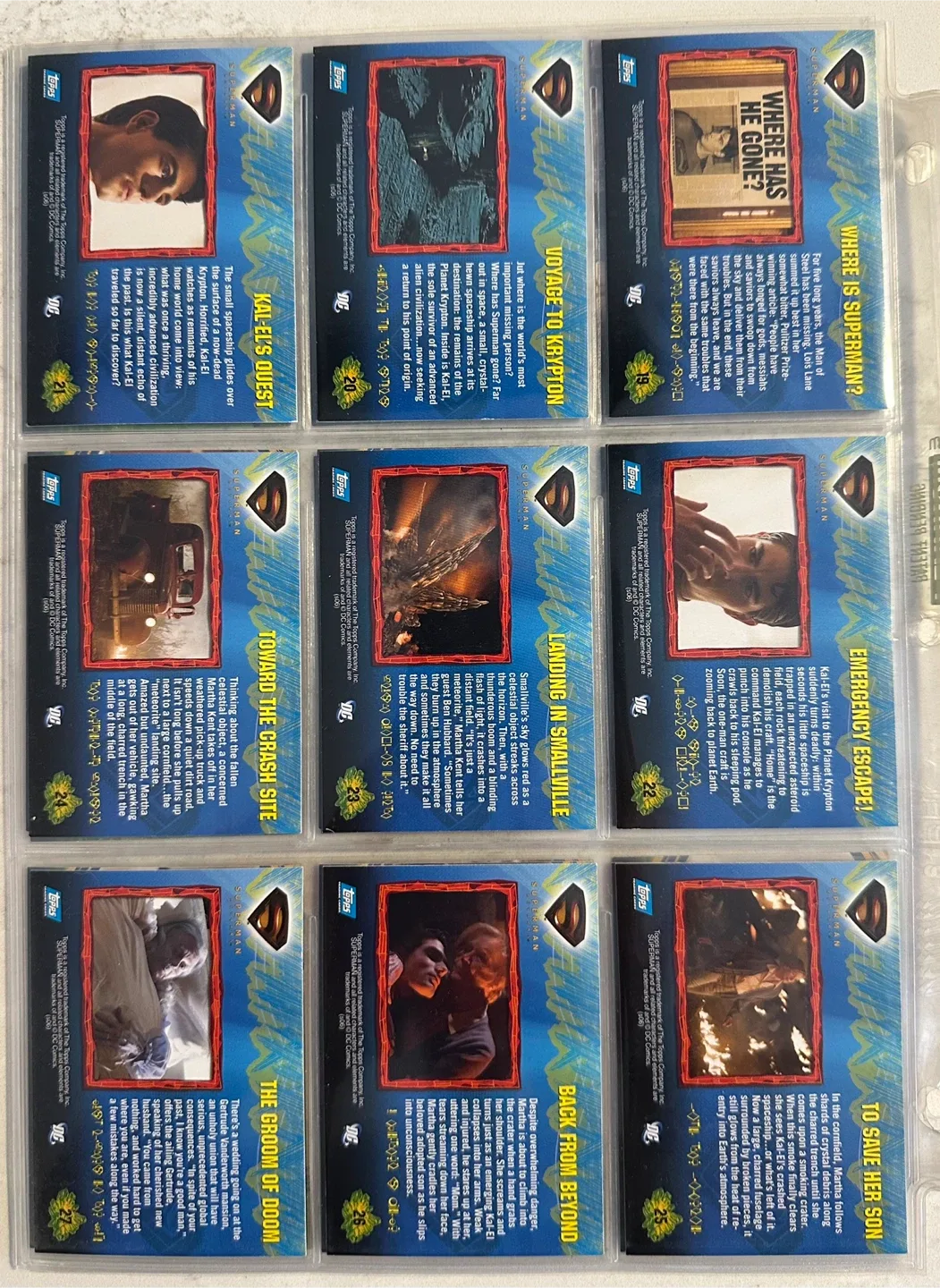 2006 “Superman Returns” Trading Card Set. MINT CONDITION image indicator(6)