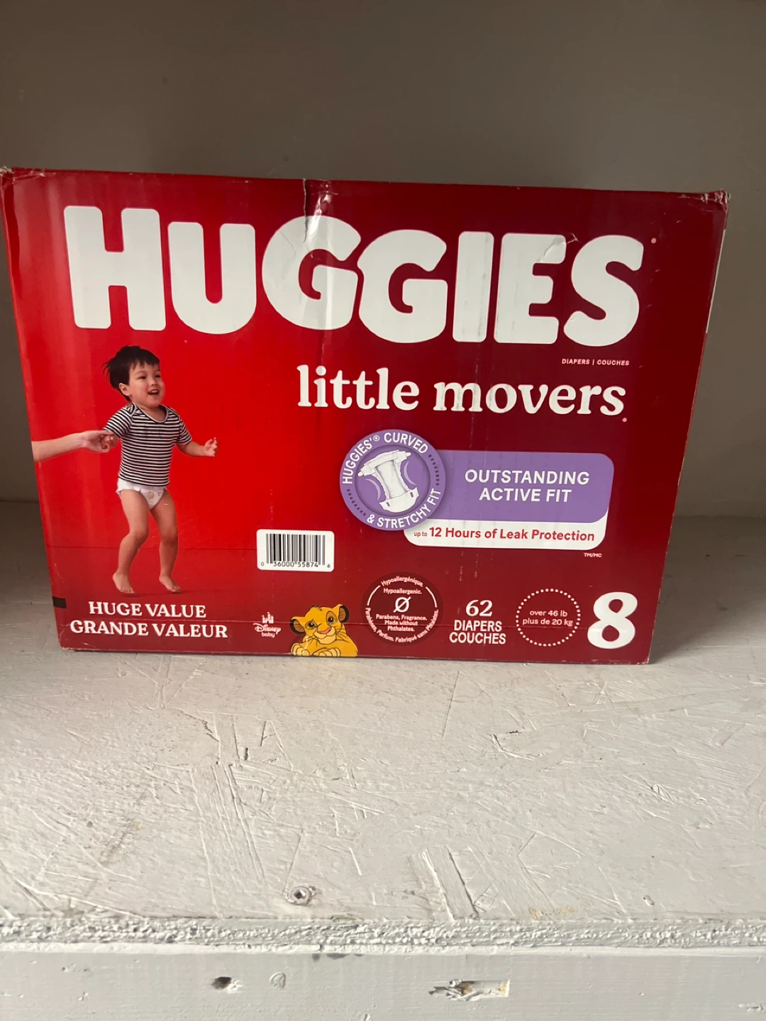 Huggies Little Movers Diapers Size 8 (62 Count)