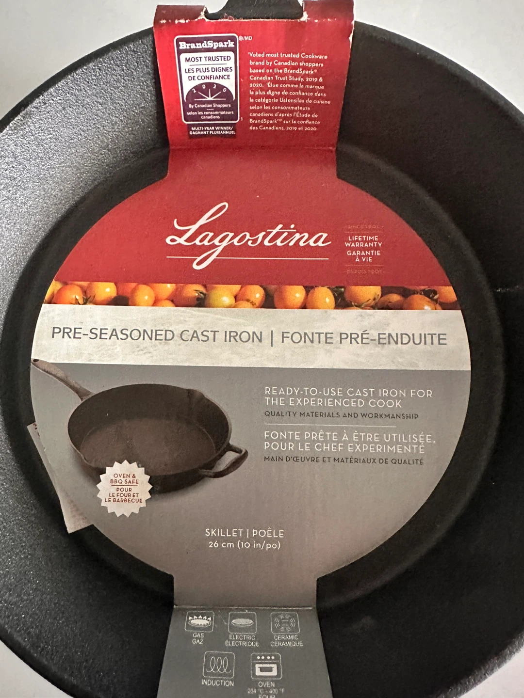 Lagostina Pre-Seasoned Cast Iron Skillet 26cm - photo 2