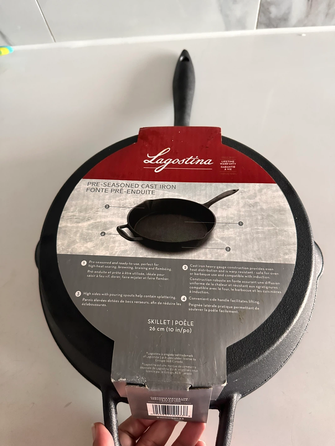 Lagostina Pre-Seasoned Cast Iron Skillet 26cm - photo 3