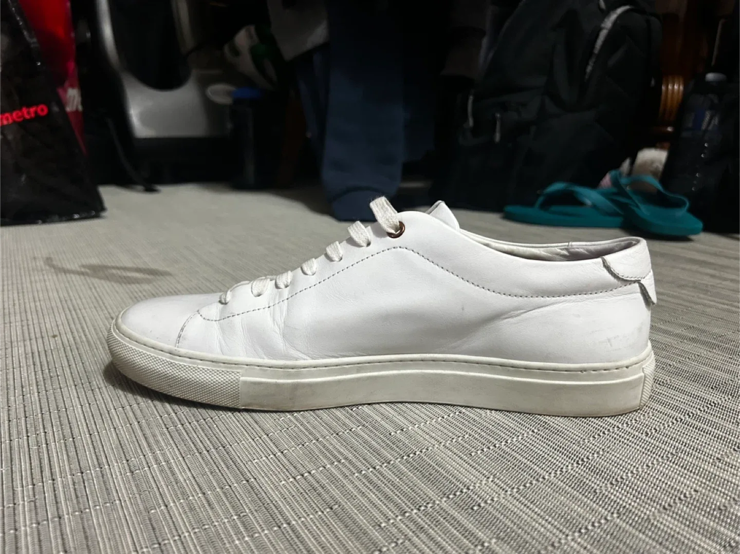 Good Man Brand White Leather Sneakers size 10.5 Mens image indicator(6)