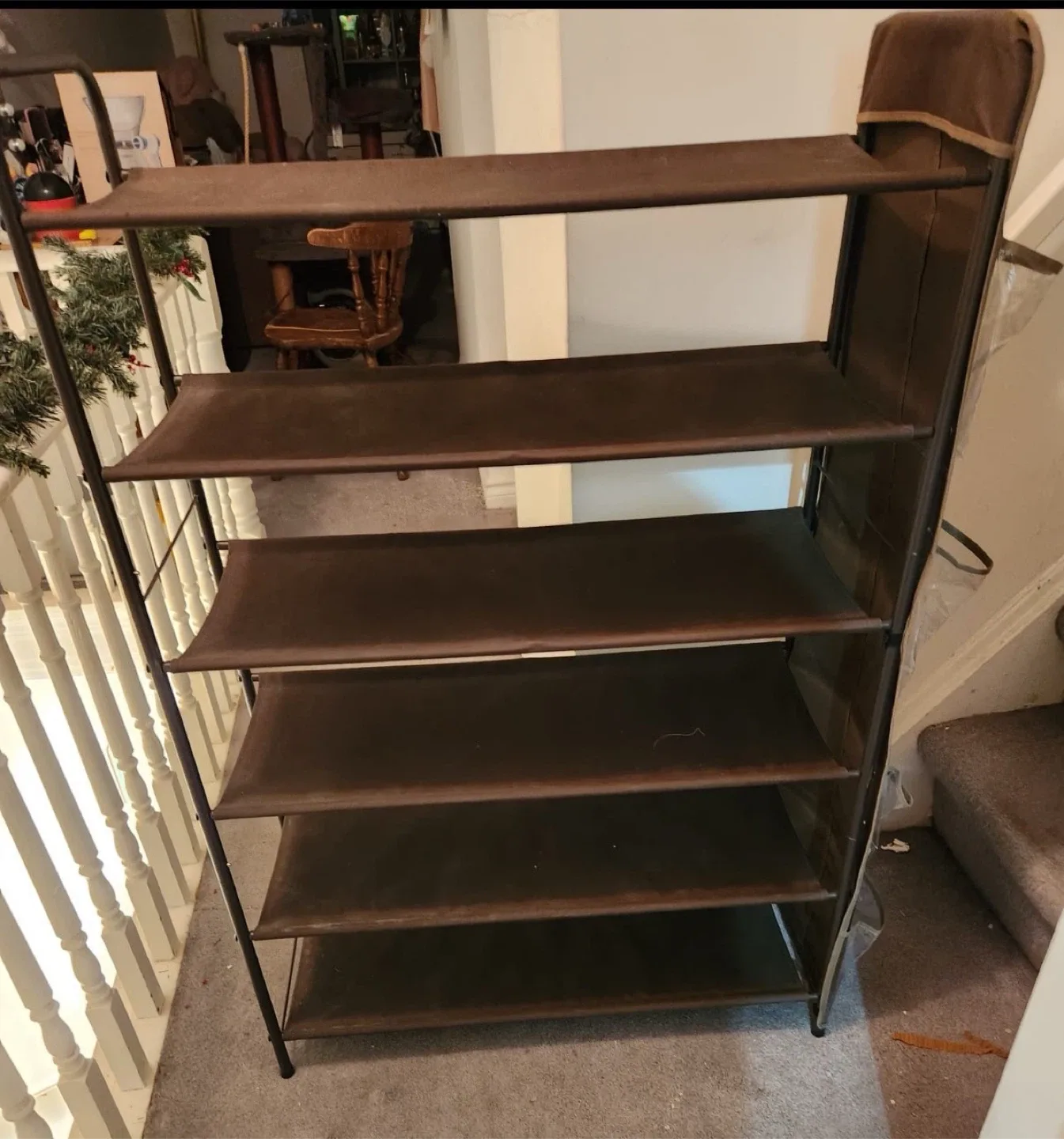 Brown 6-Tier Shoe Rack image indicator(2)