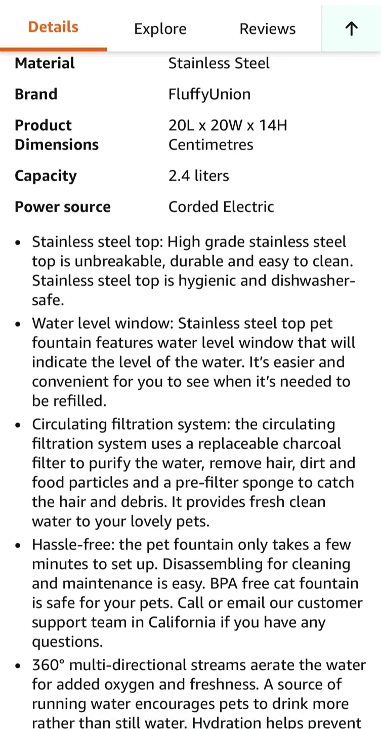 Fluffyunion Cat Water Fountain - need gone image indicator(6)