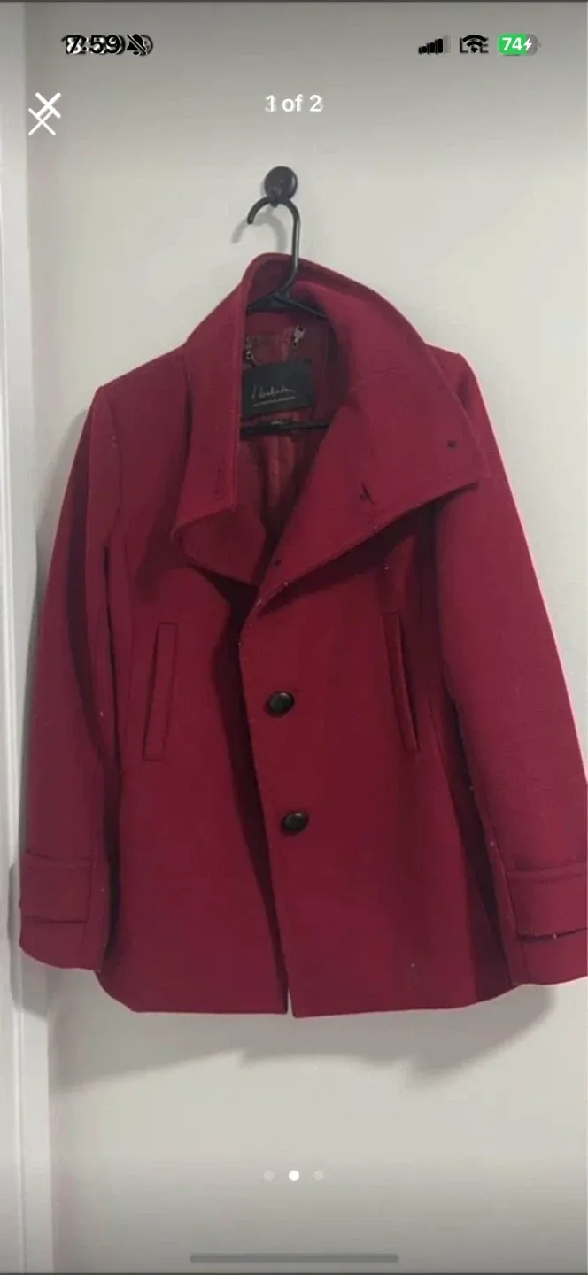 Babaton  Red Wool Blend Coat