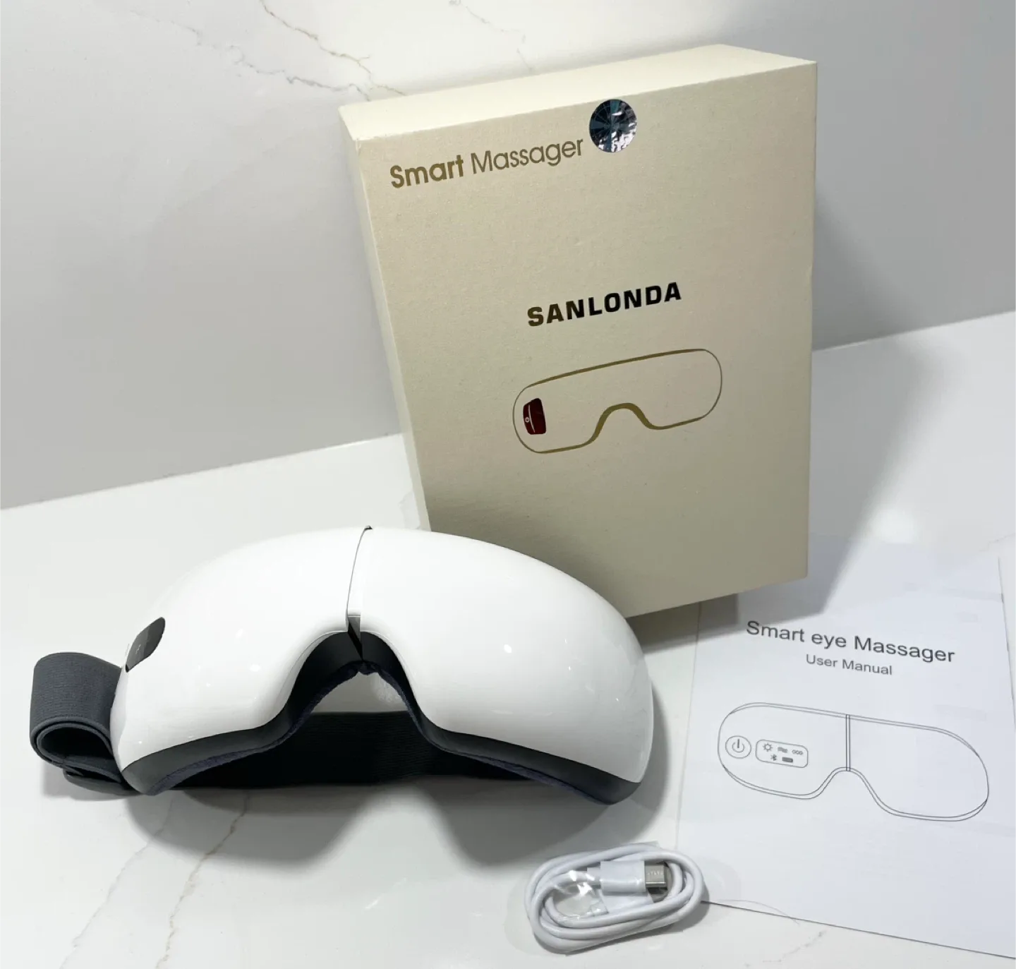 Smart Eye Massager w Hot Compress, Vibration, Foldable, USB image indicator(8)