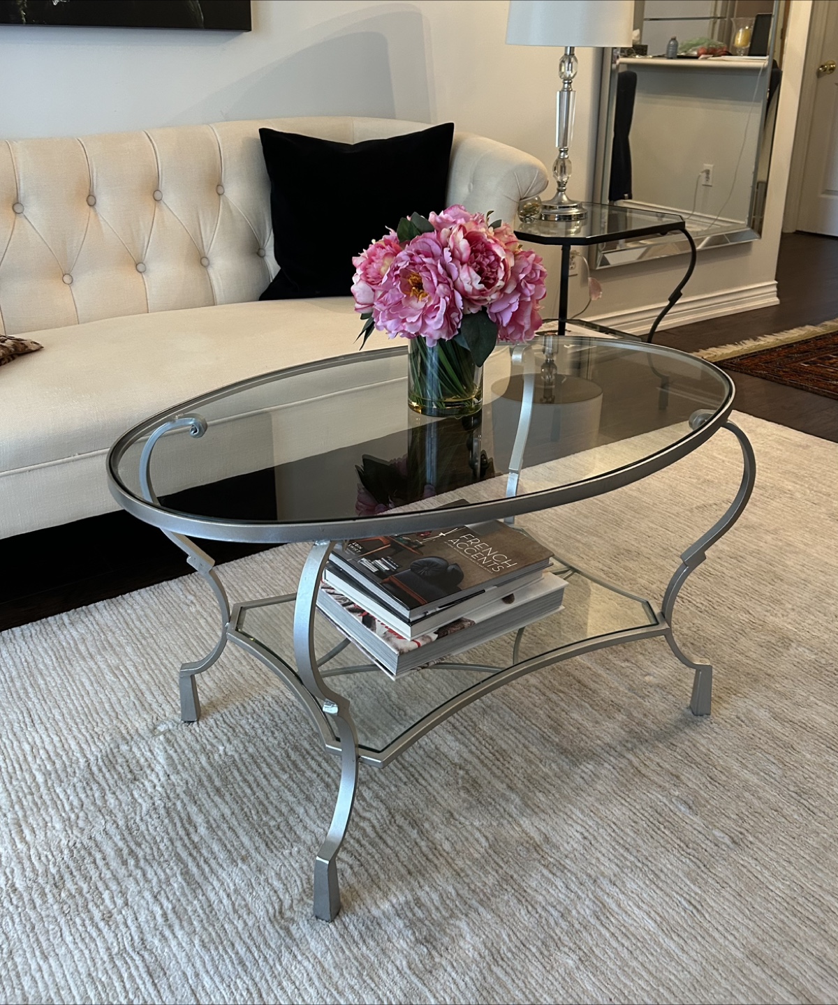 Glass Top Coffee Table from Pier 1