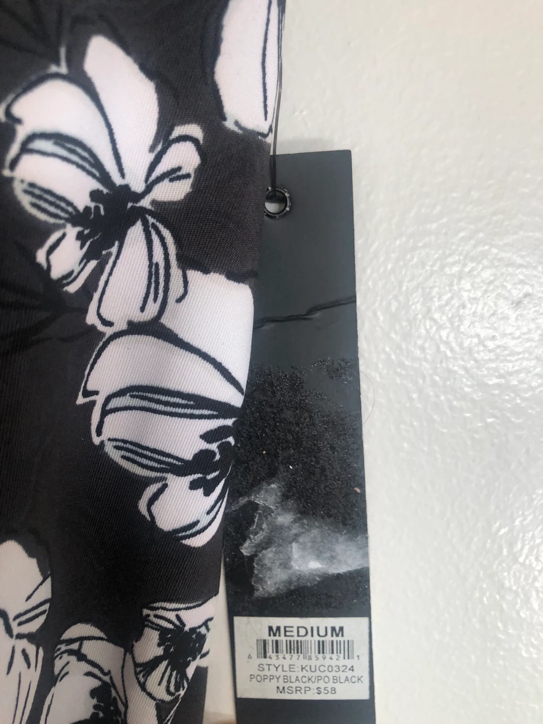 Kay Unger Poppy Black Floral Leggings - Size Medium - photo 4