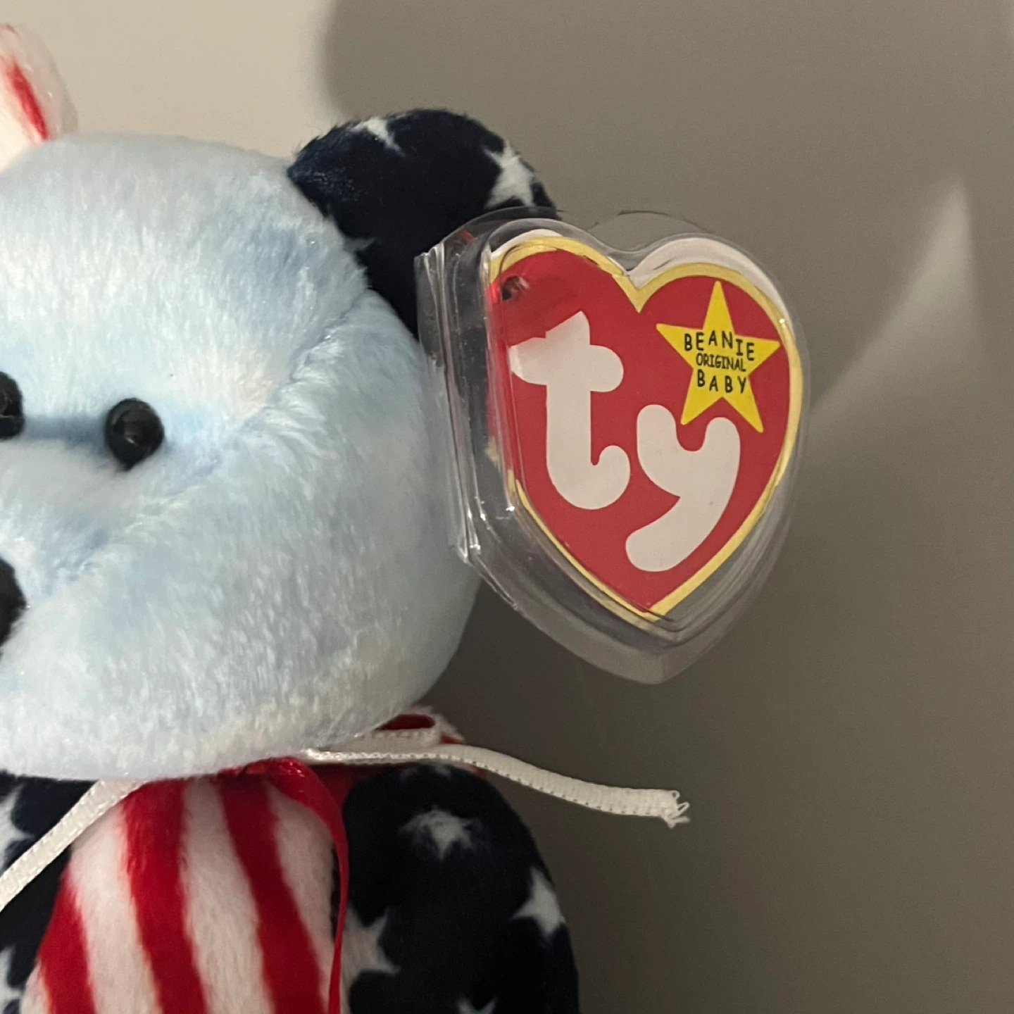Ty Beanie Baby Spangle Bear Blue Face 1999 - photo 4