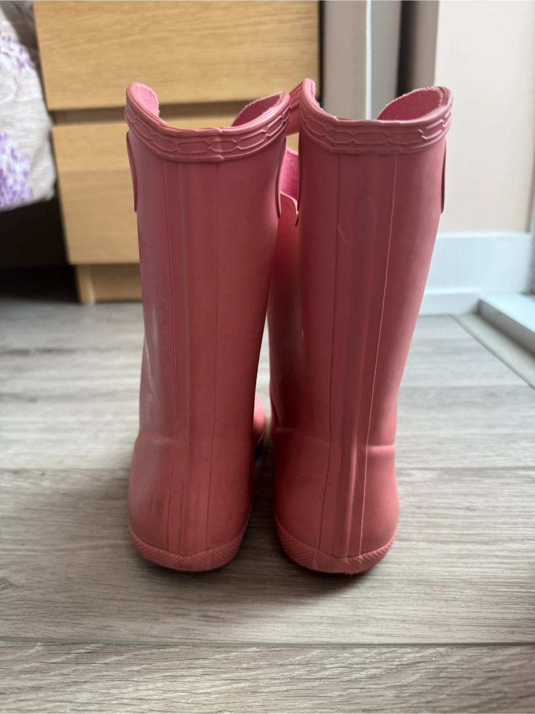 Hunter Kids Classic Grab Handle Rain Boots - Pink, Size UK12 - photo 3