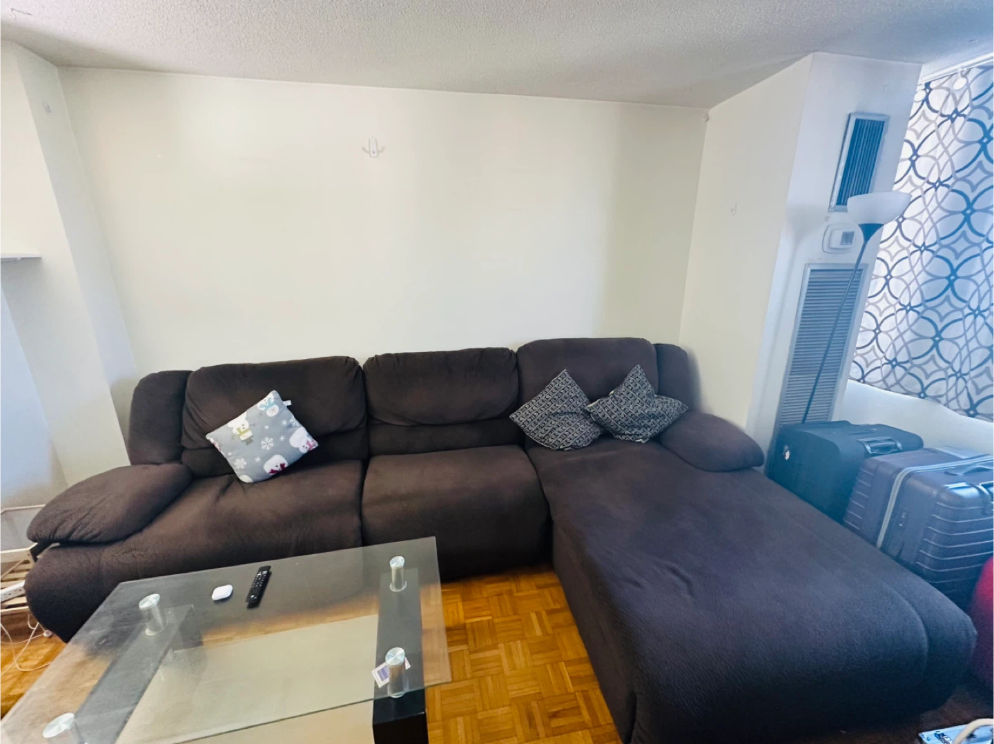 Brown Sectional Sofa with Chaise Lounge