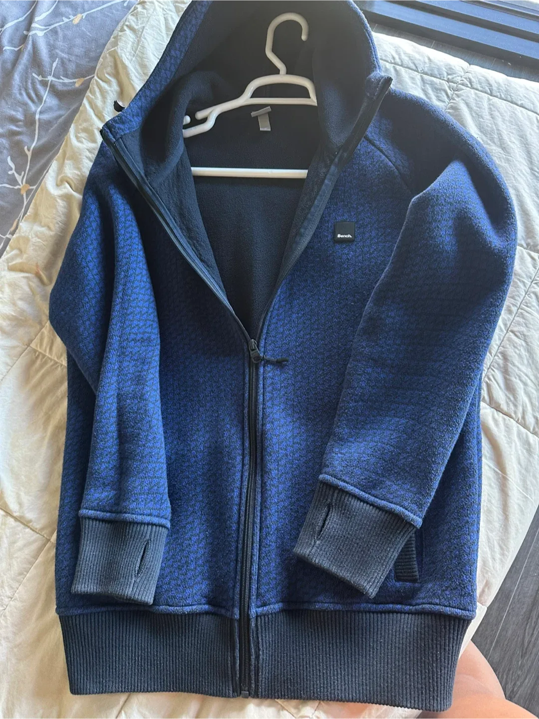 Bench Blue Patterned Hoodie - Size L image indicator(4)