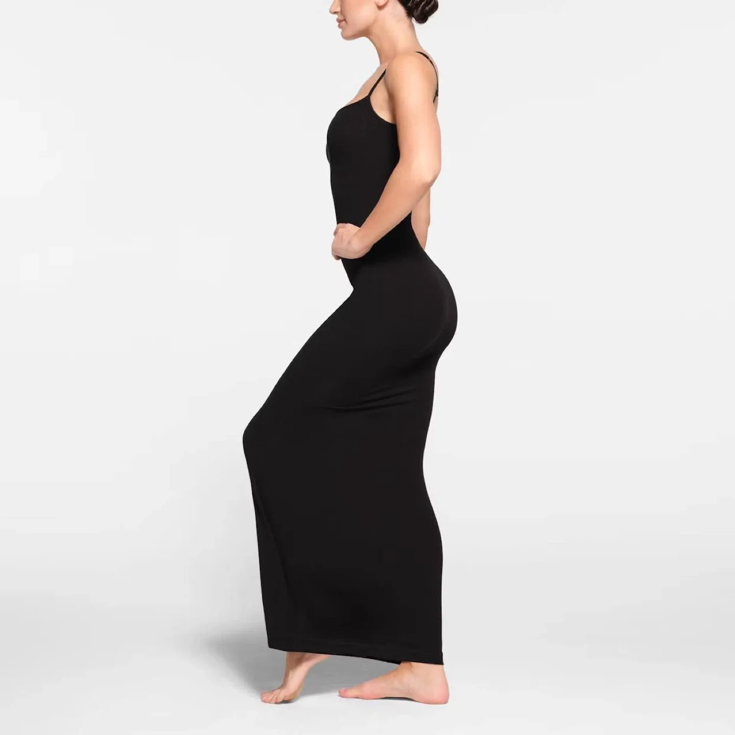 Skims Soft Lounge Maxi Dress – Size XL, onyx image indicator(4)