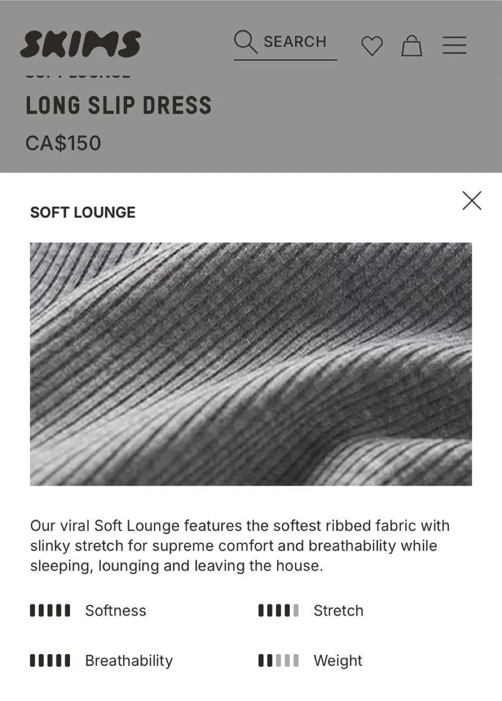 Skims Soft Lounge Maxi Dress – Size XL, onyx image indicator(6)