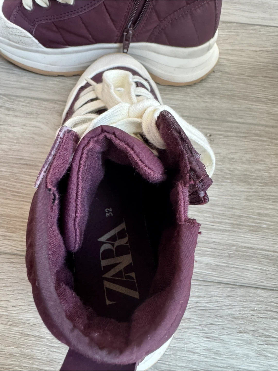 Zara Girl’s High-Top Sneakers - Size US1-1.5 - photo 3