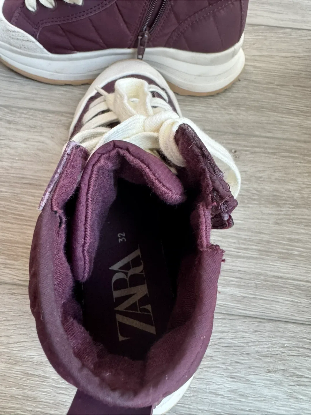 Zara Girl’s High-Top Sneakers - Size US1-1.5 image indicator(3)