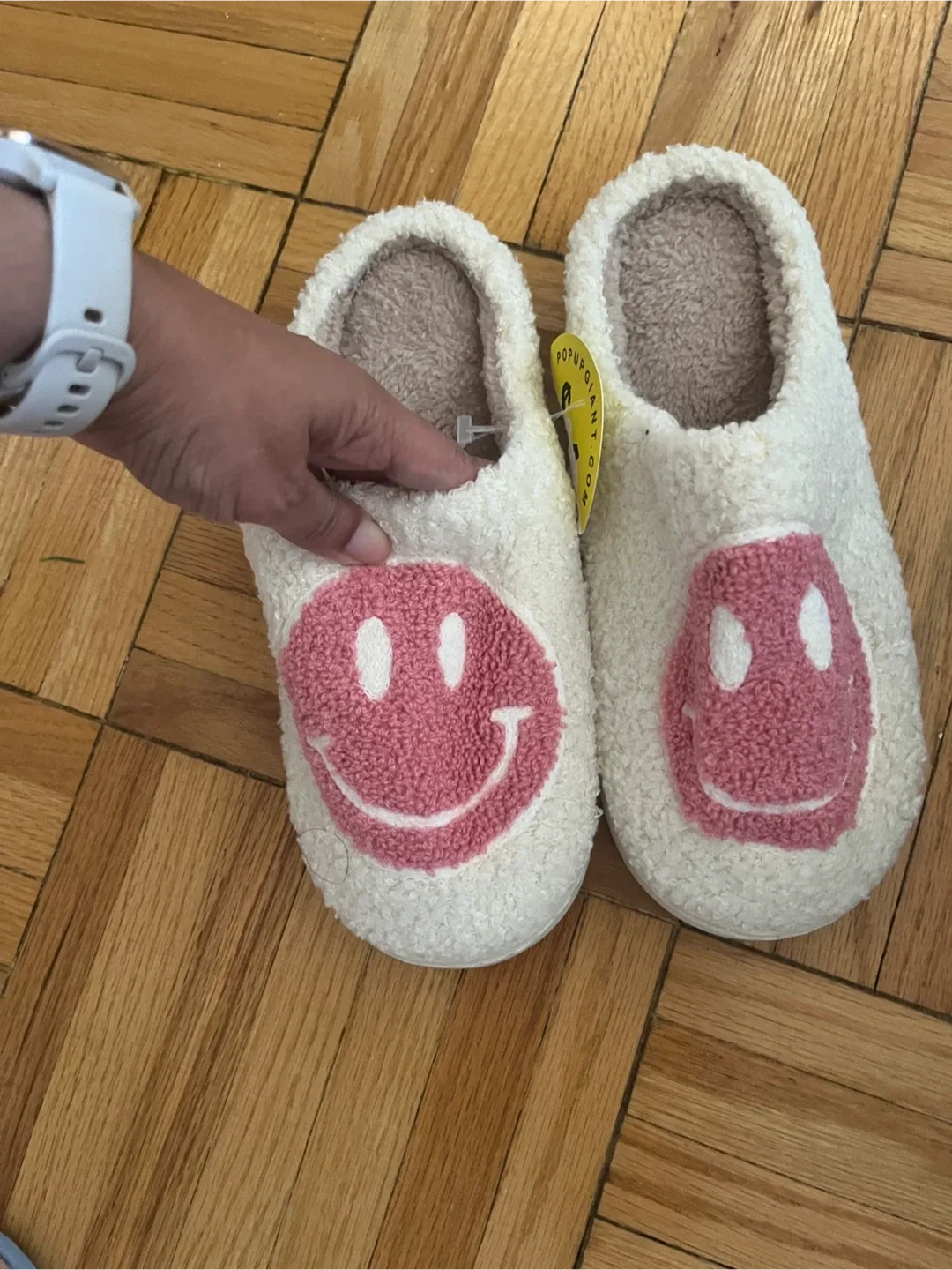 New smiley face slippers thumbnail