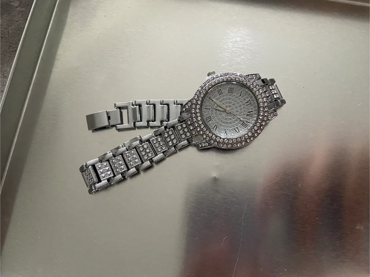 Rhinestone Women's Watch - Silver and Rose gold image indicator(5)