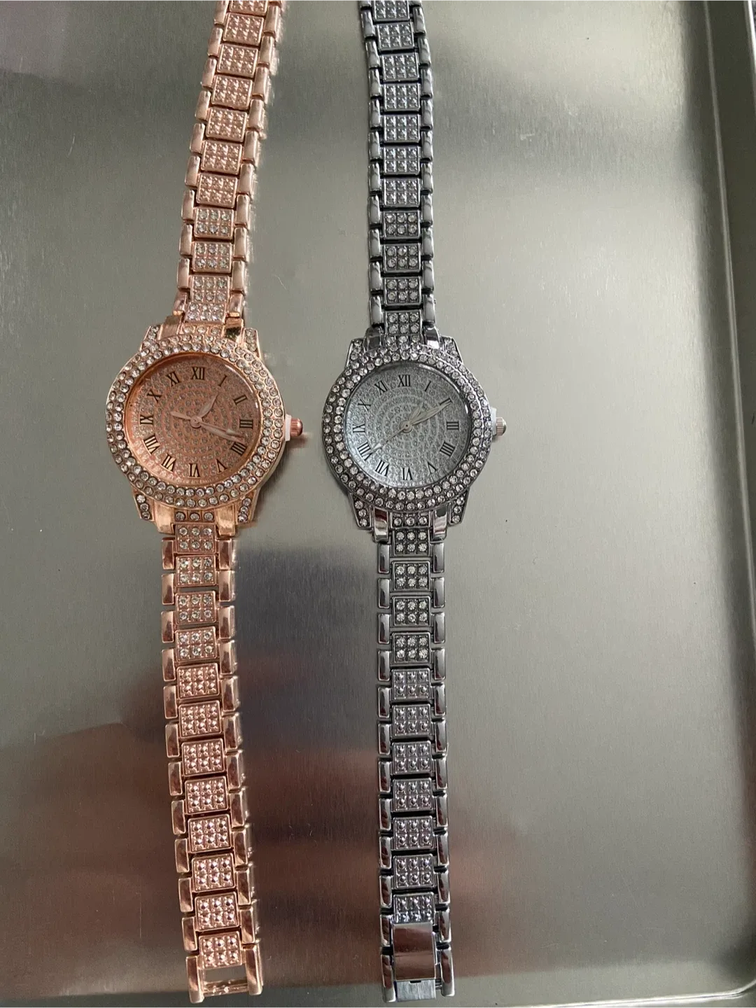 Rhinestone Women's Watch - Silver and Rose gold image indicator(4)