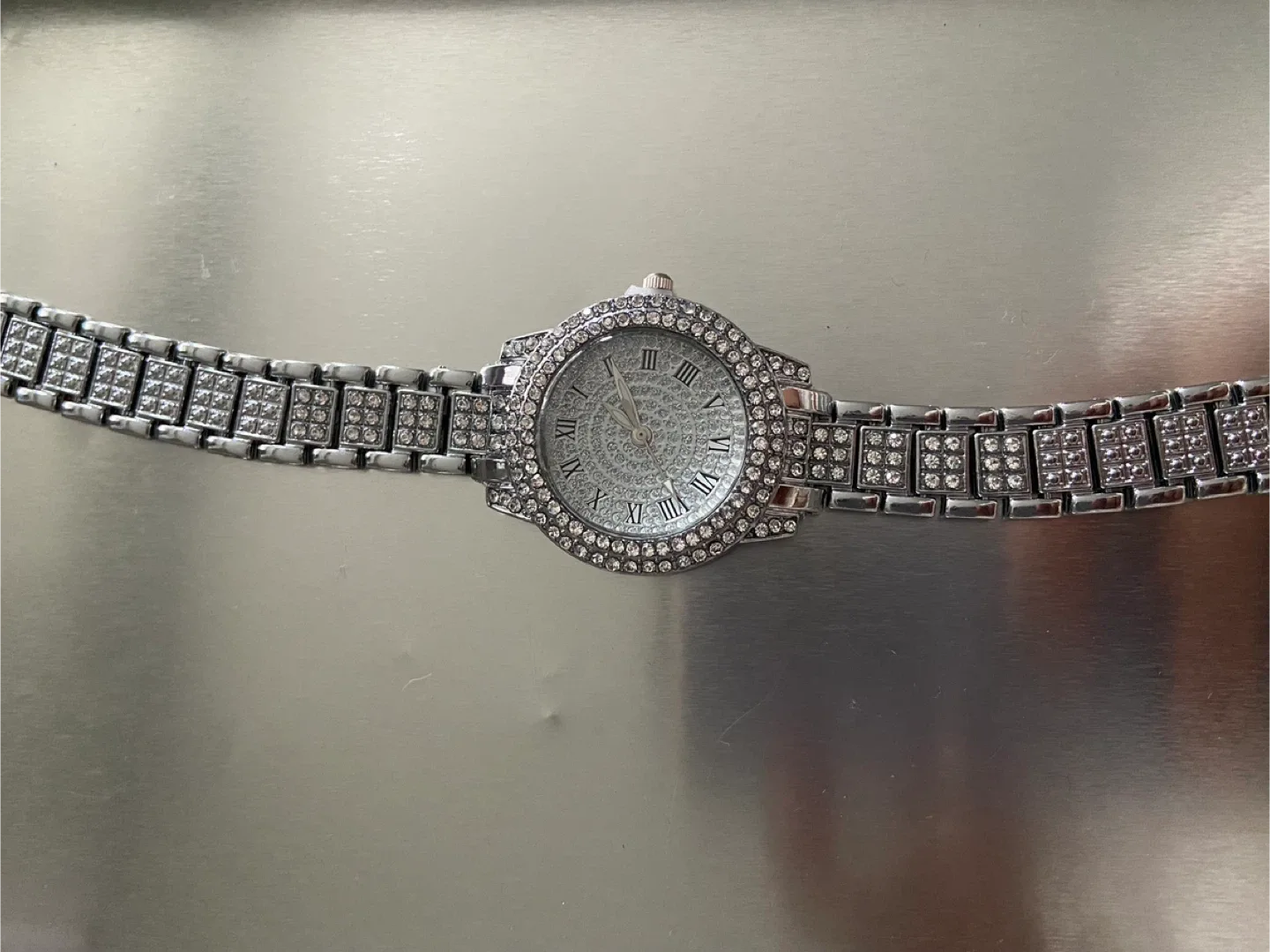 Rhinestone Women's Watch - Silver and Rose gold image indicator(9)