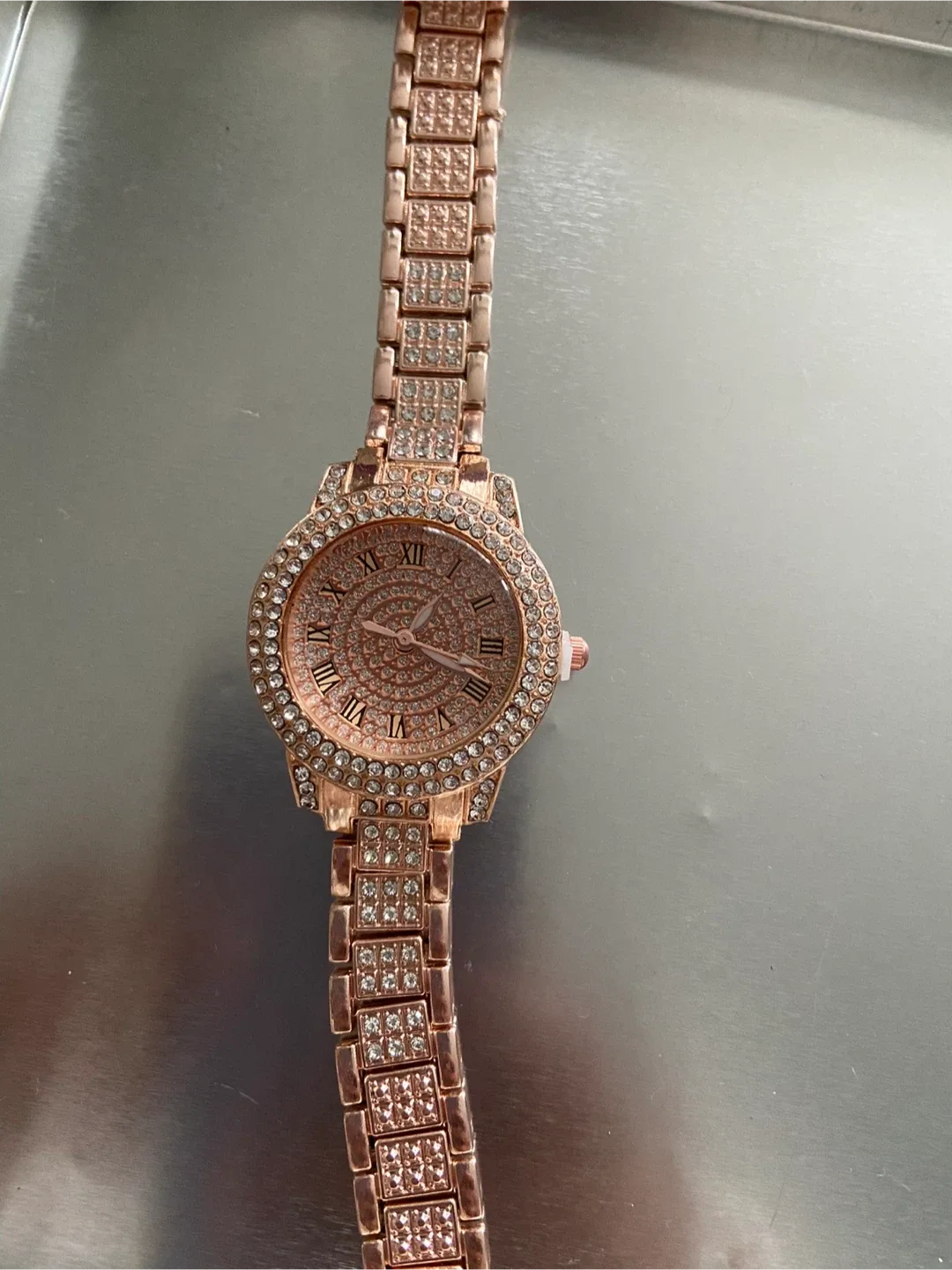 Rhinestone Women's Watch - Silver and Rose gold image indicator(7)