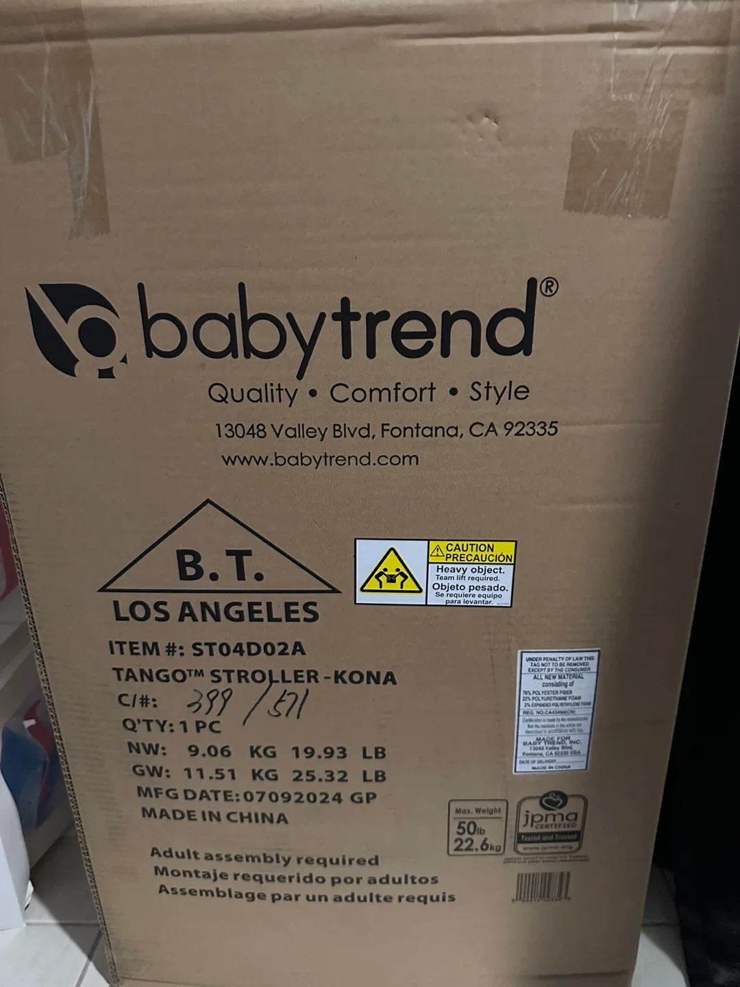 New Baby Trend Tango Stroller - Kona image indicator(2)