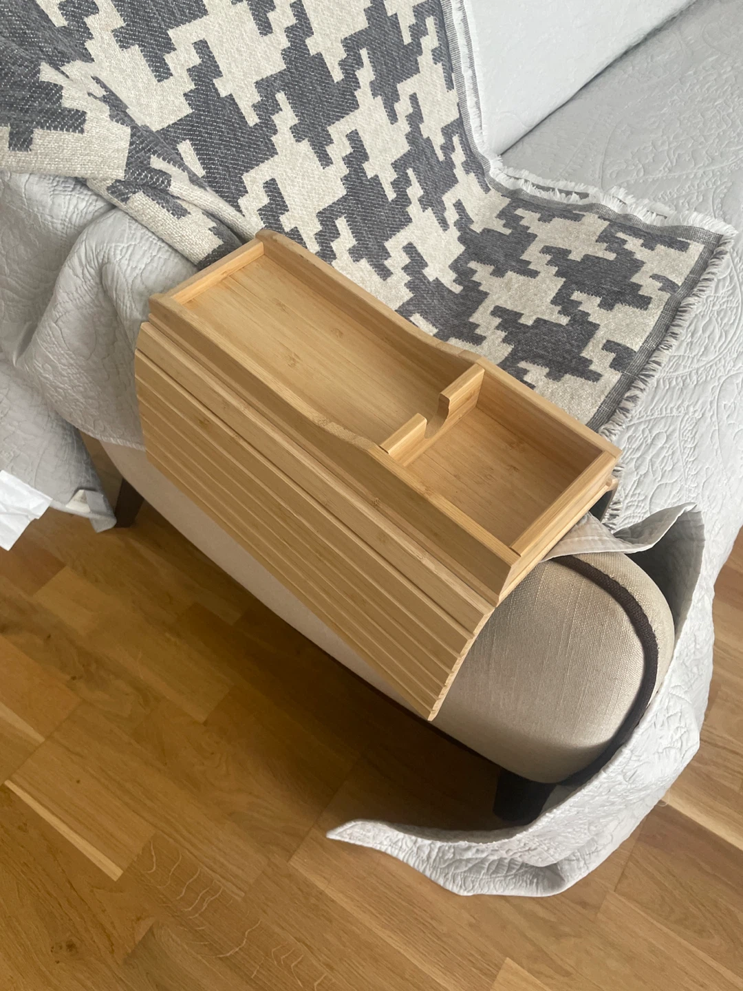 Bamboo Sofa Armrest Tray Table