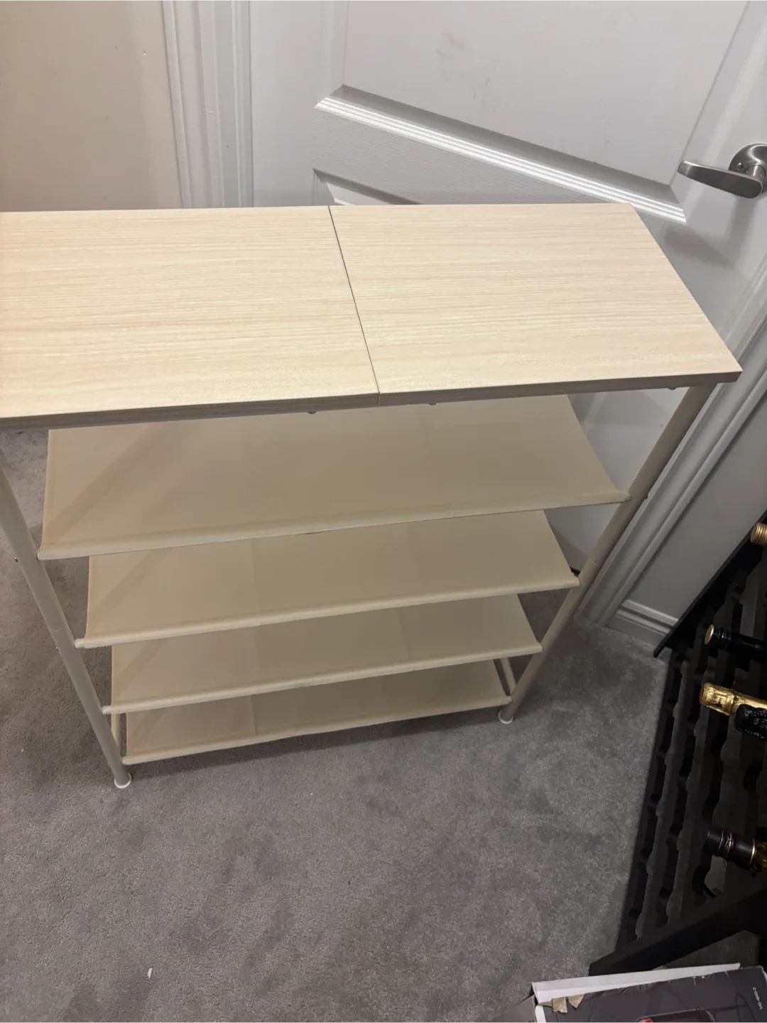 Beige 5-Tier Shoe Rack Entryway Organizer image indicator(3)