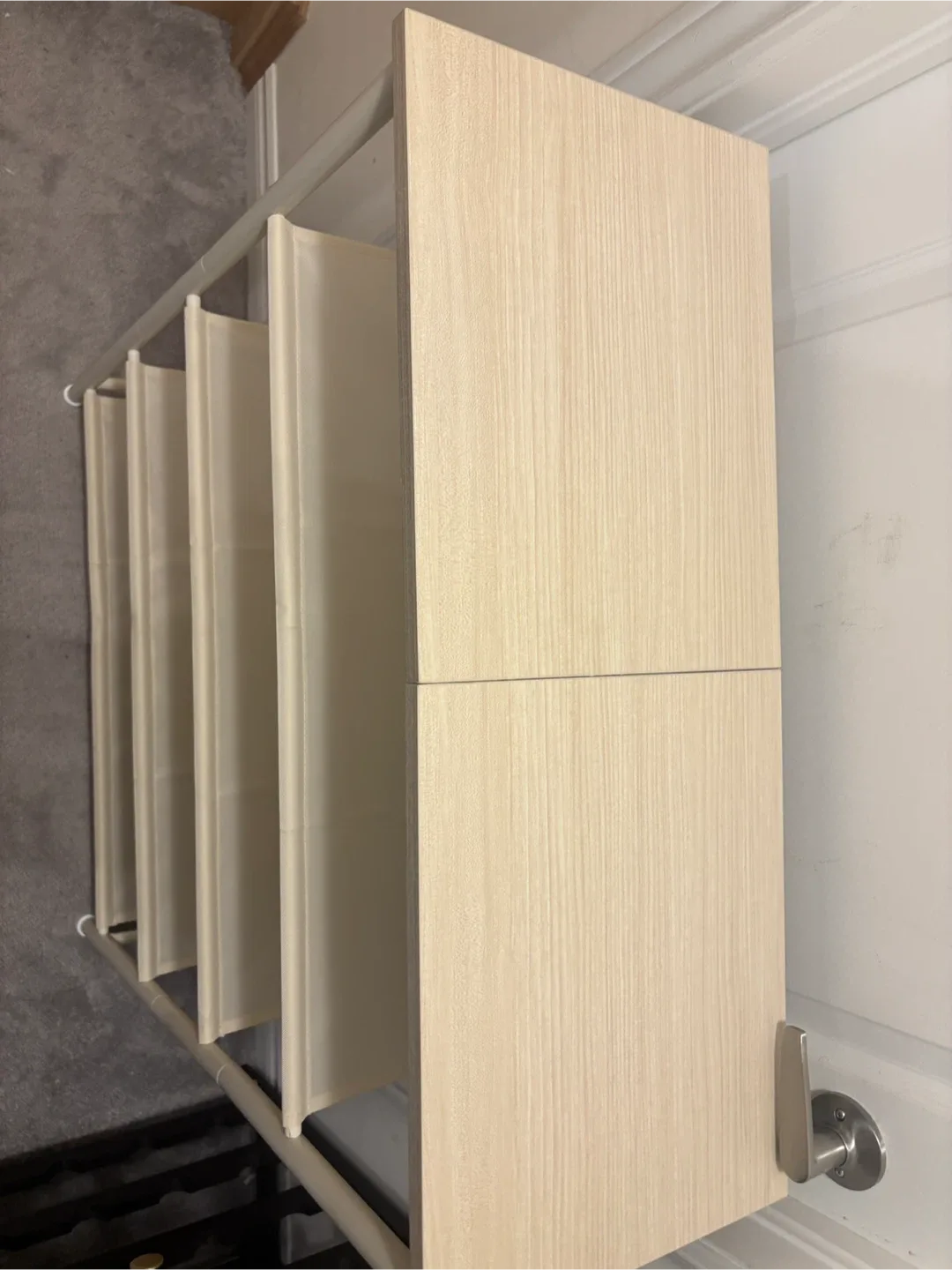 Beige 5-Tier Shoe Rack Entryway Organizer image indicator(6)