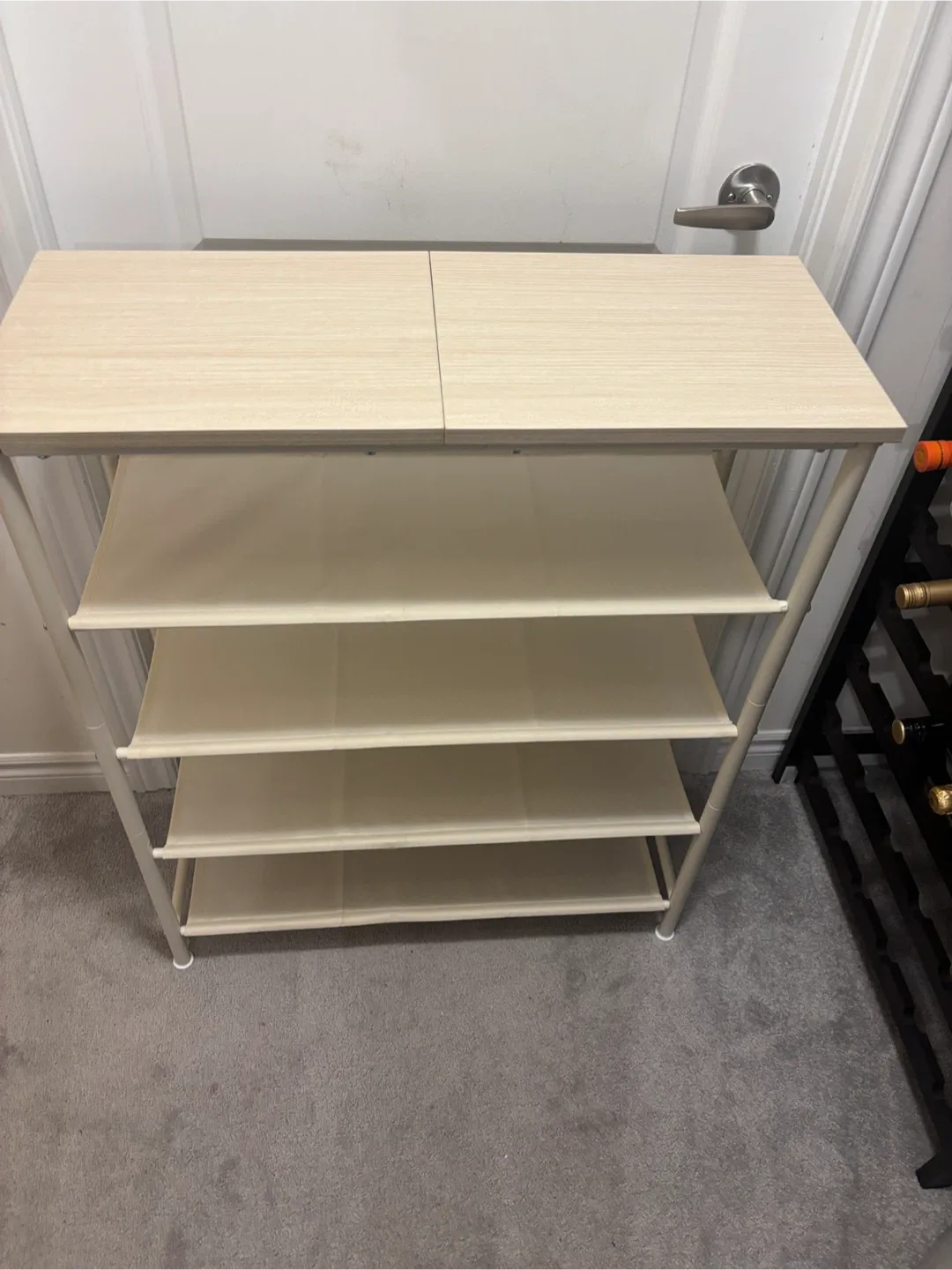 Beige 5-Tier Shoe Rack Entryway Organizer image indicator(2)