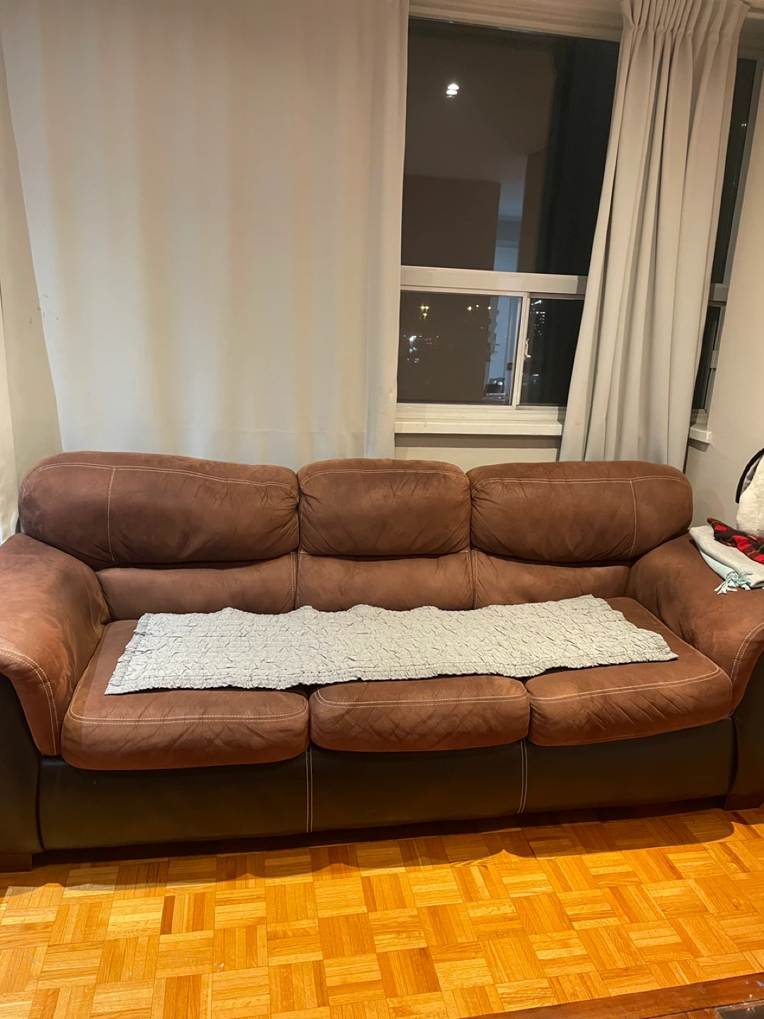 Brown 3-Seater Sofa