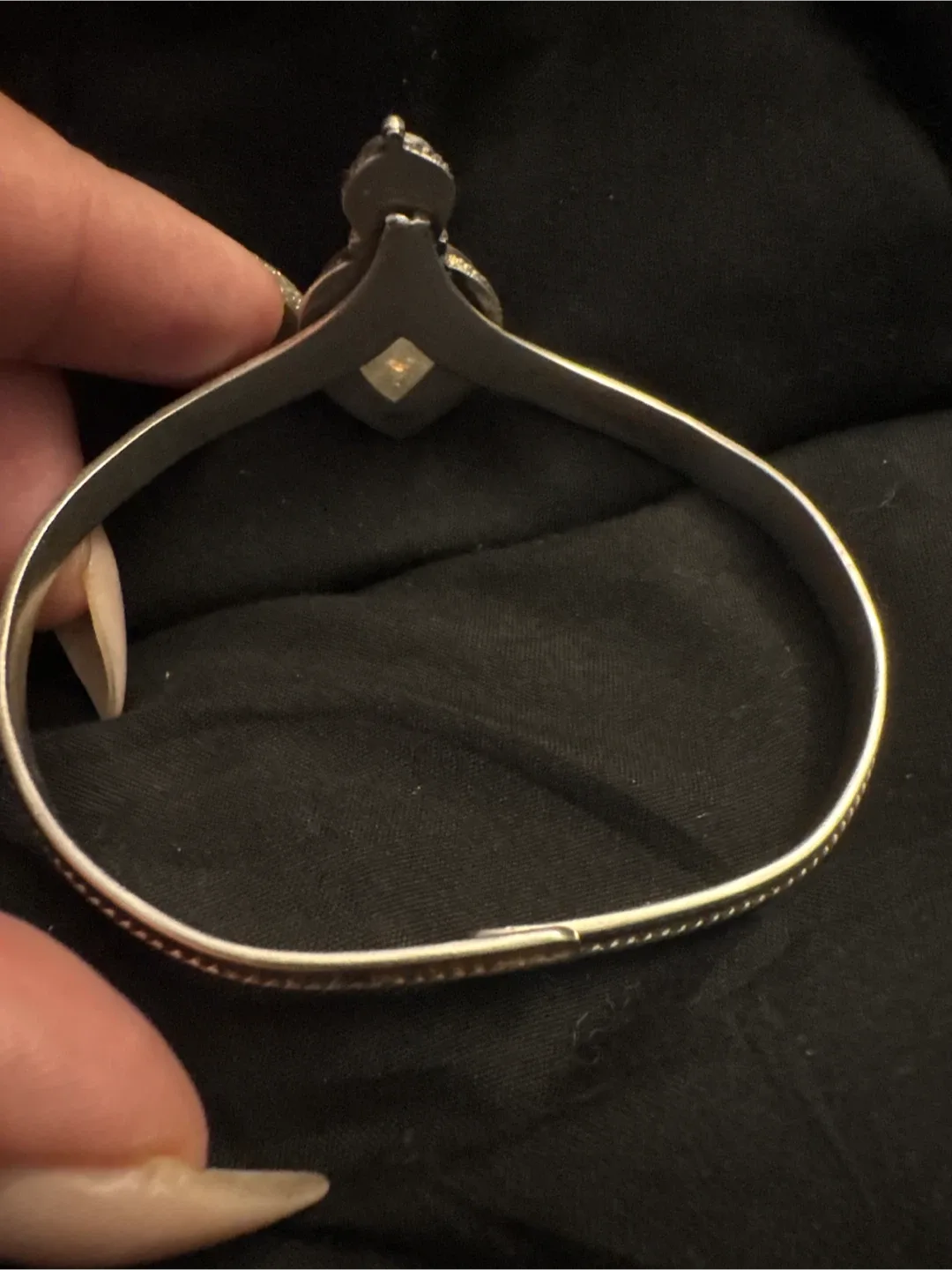 Authentic 925 Silver Genuine Moonstone Cuff Bracelet image indicator(9)