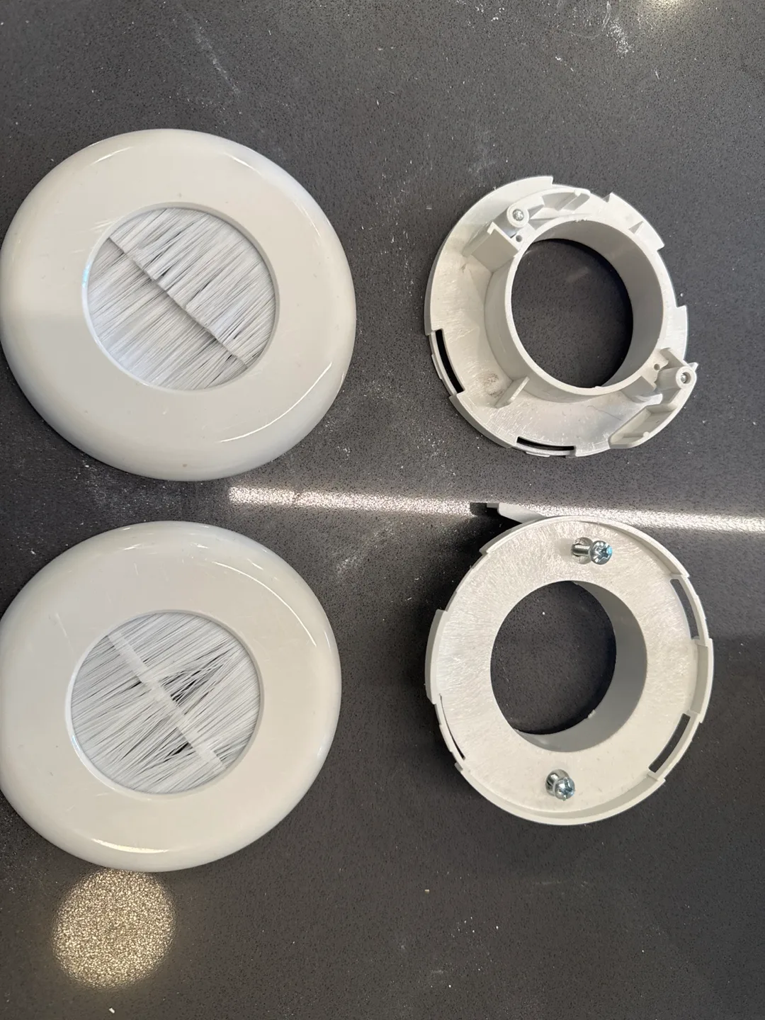 Cable Hole Cover Desk Grommet White thumbnail